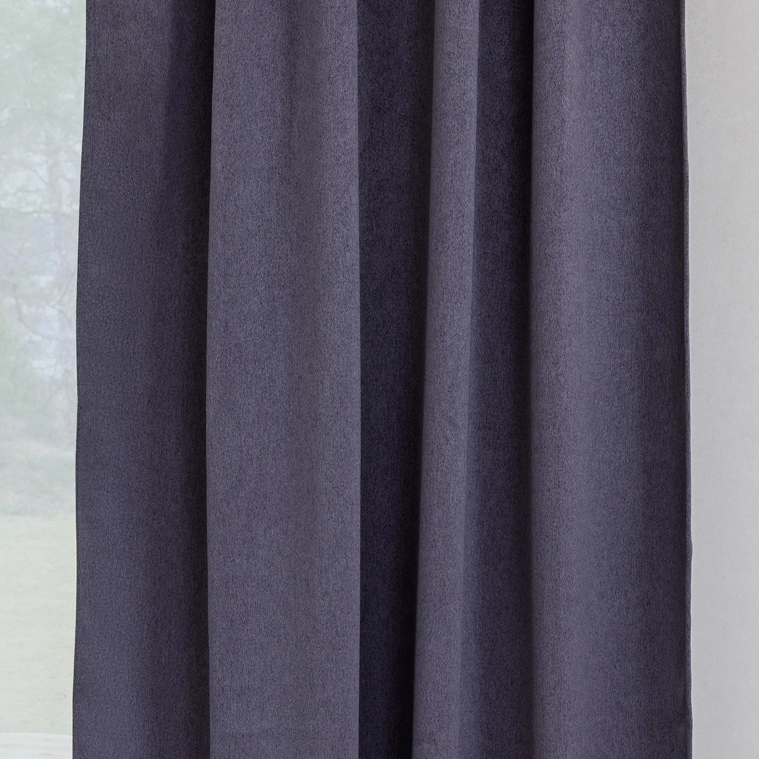 Cortinas - Cortinas apagadas Flora (gris oscuro)