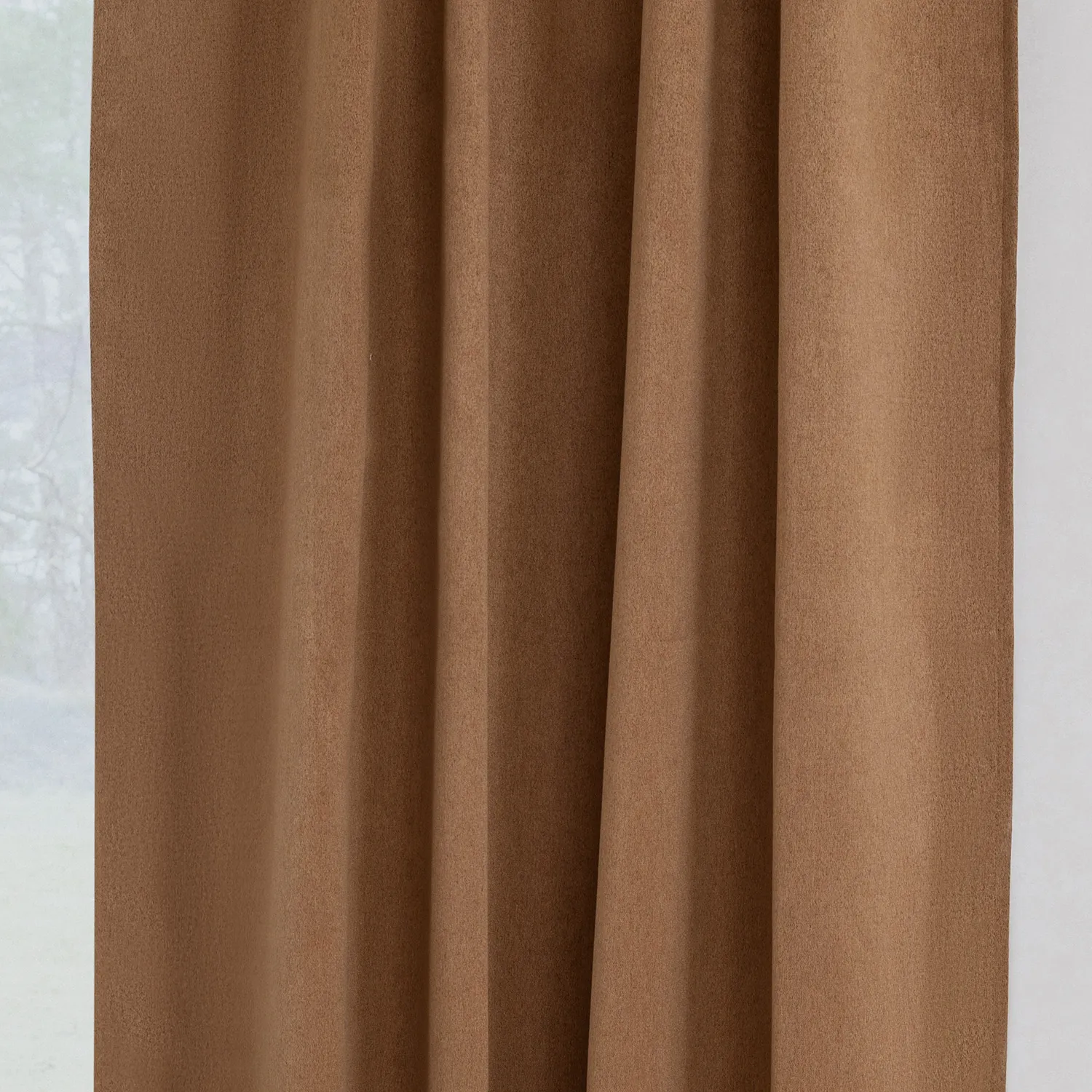 Cortinas - Cortinas apagadas Flora (marrón)