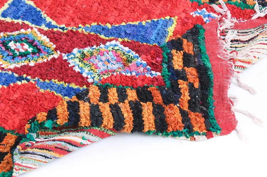 Alfombra Marroquí Bereber Boucherouite 315 x 120 cm