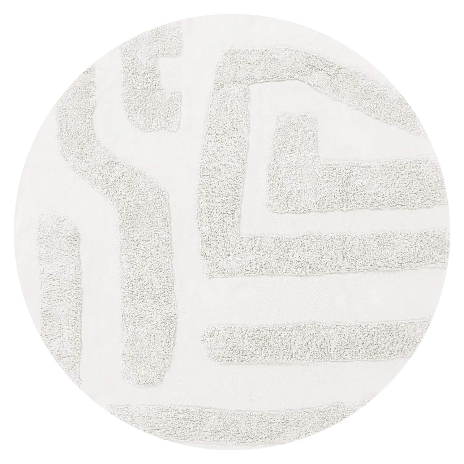 Alfombras redondeadas - Alexa Natural Cotton Shaggy (offwhite)