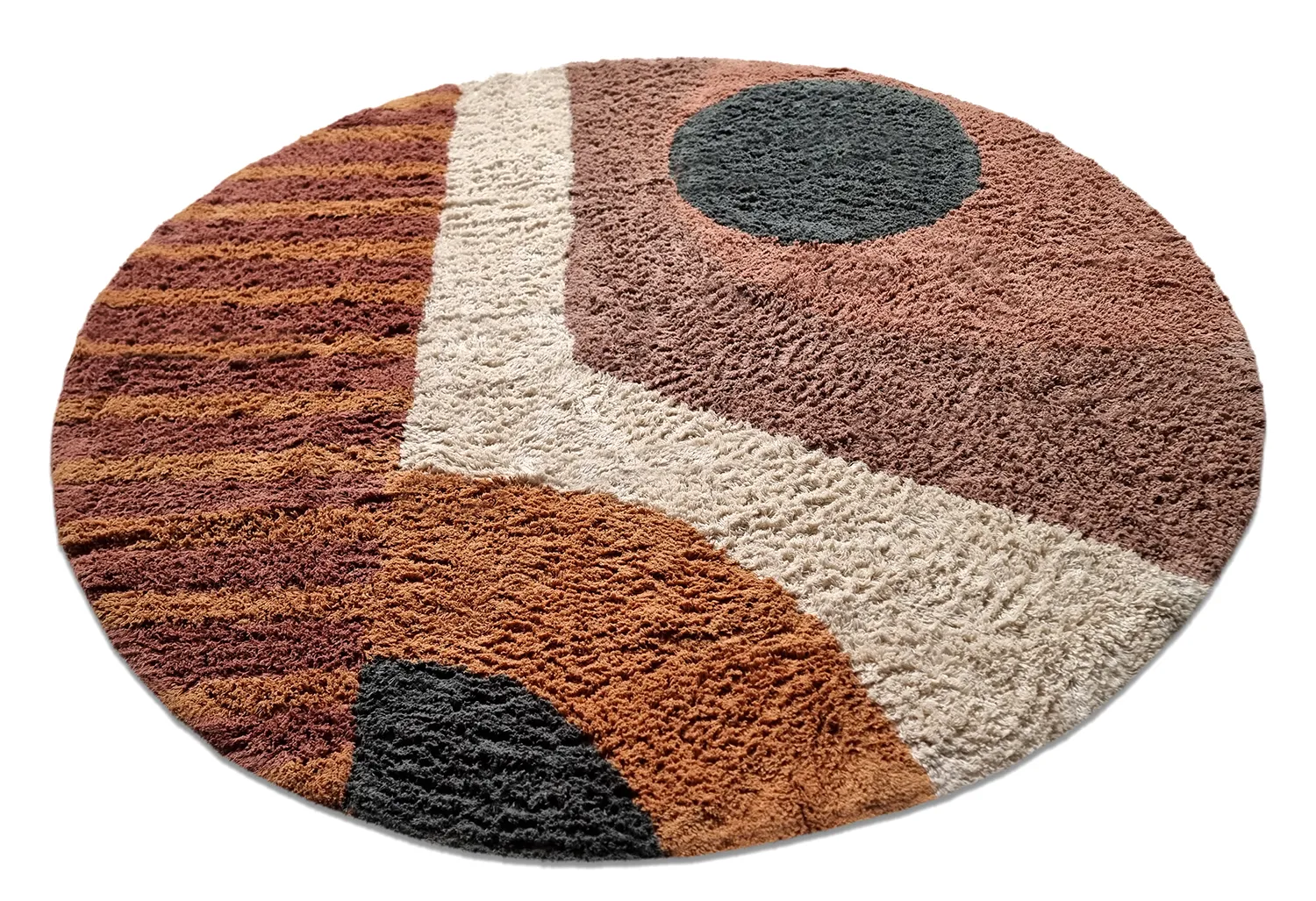 Alfombras redondeadas - Alpe Natural Cotton Shaggy (multi)