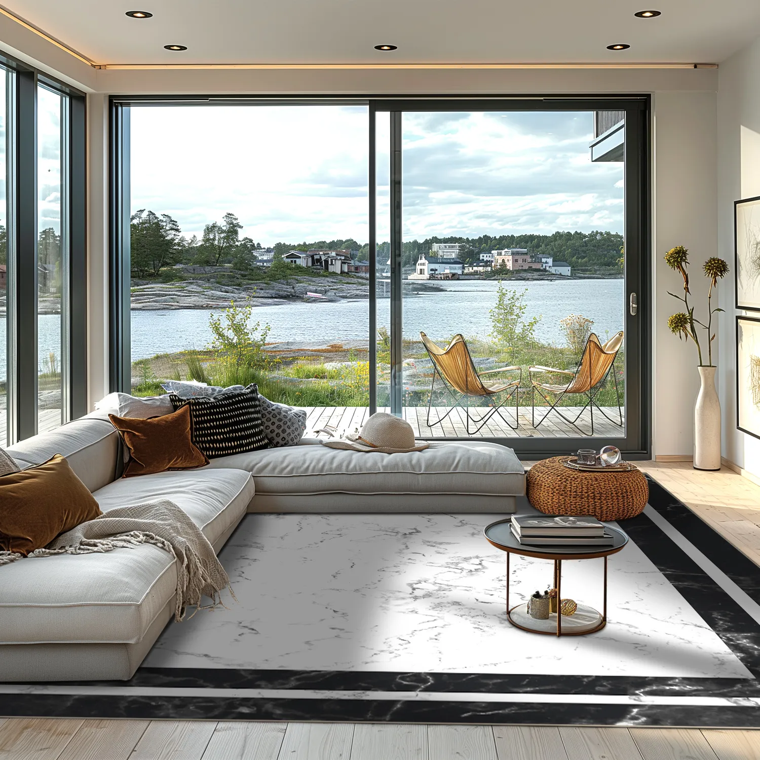 Alfombra Wilton - Amaliada (negro/blanco)