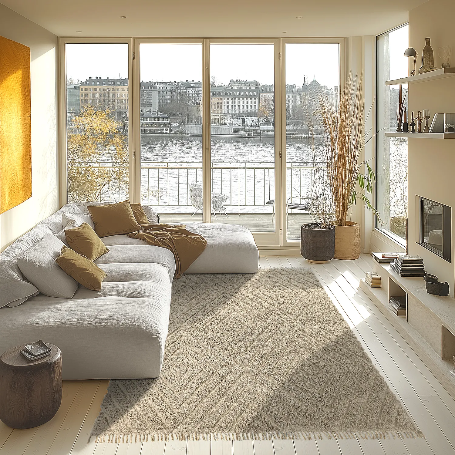 Alfombras de pelo largo - Amberley Natural Cotton Shaggy (beige)