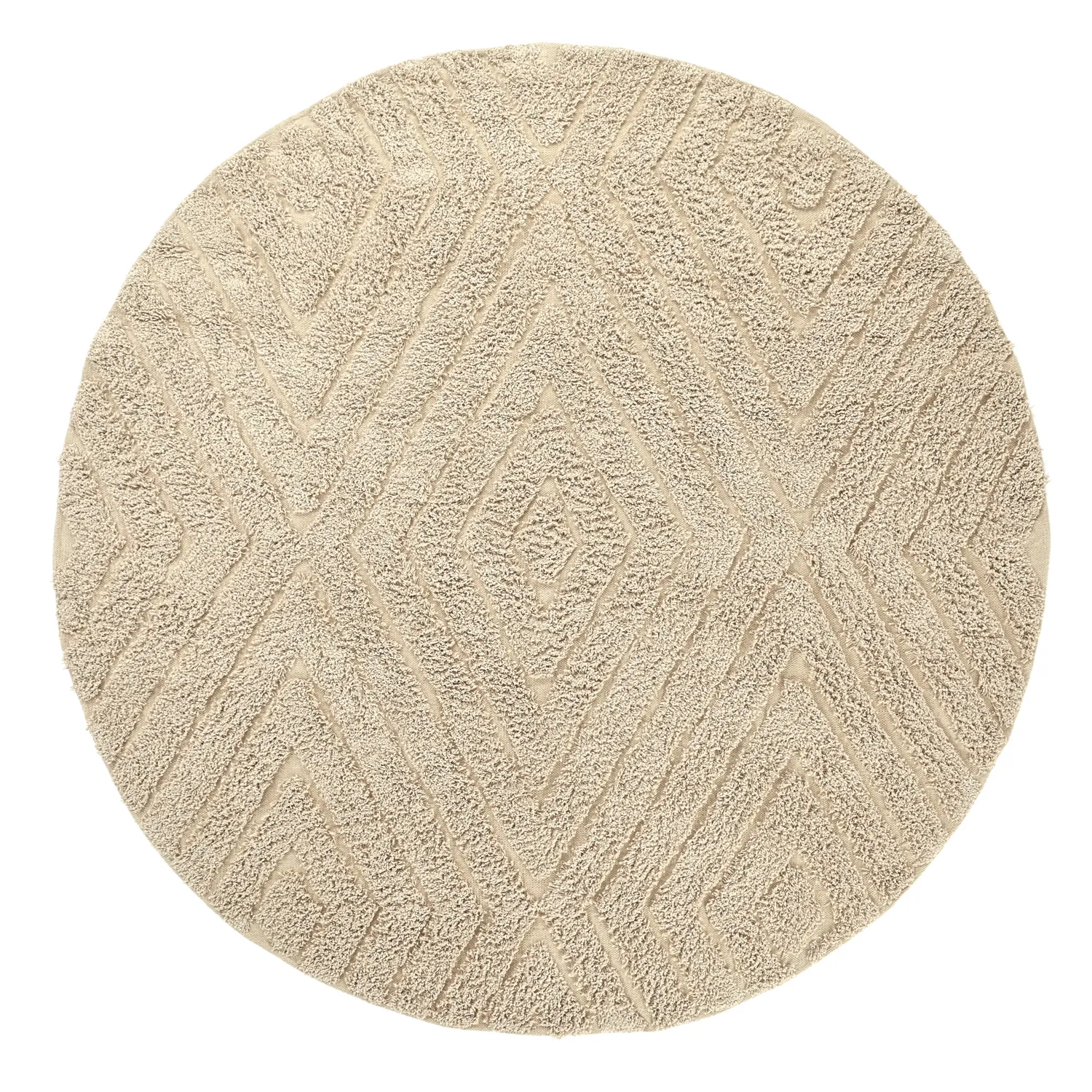 Alfombras redondeadas - Amberley Natural Cotton Shaggy (beige)