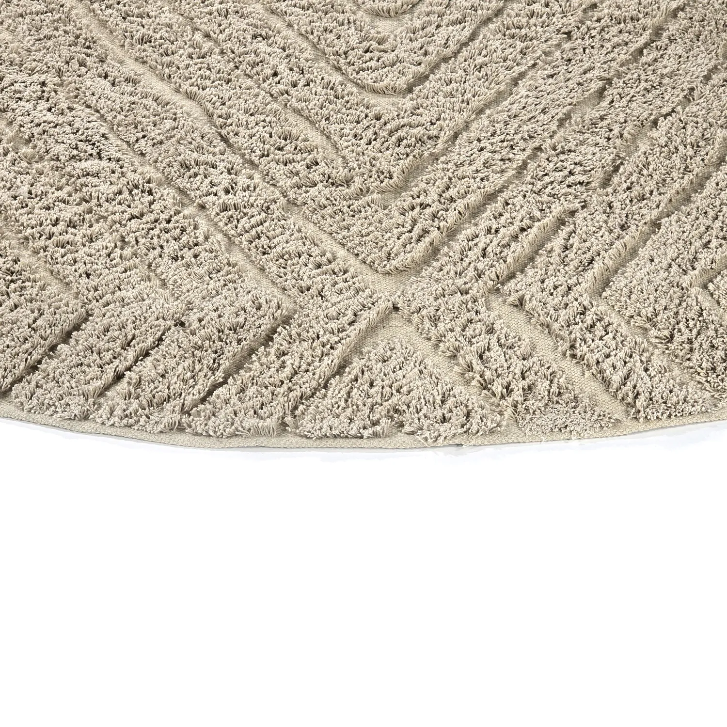 Alfombras redondeadas - Amberley Natural Cotton Shaggy (beige)