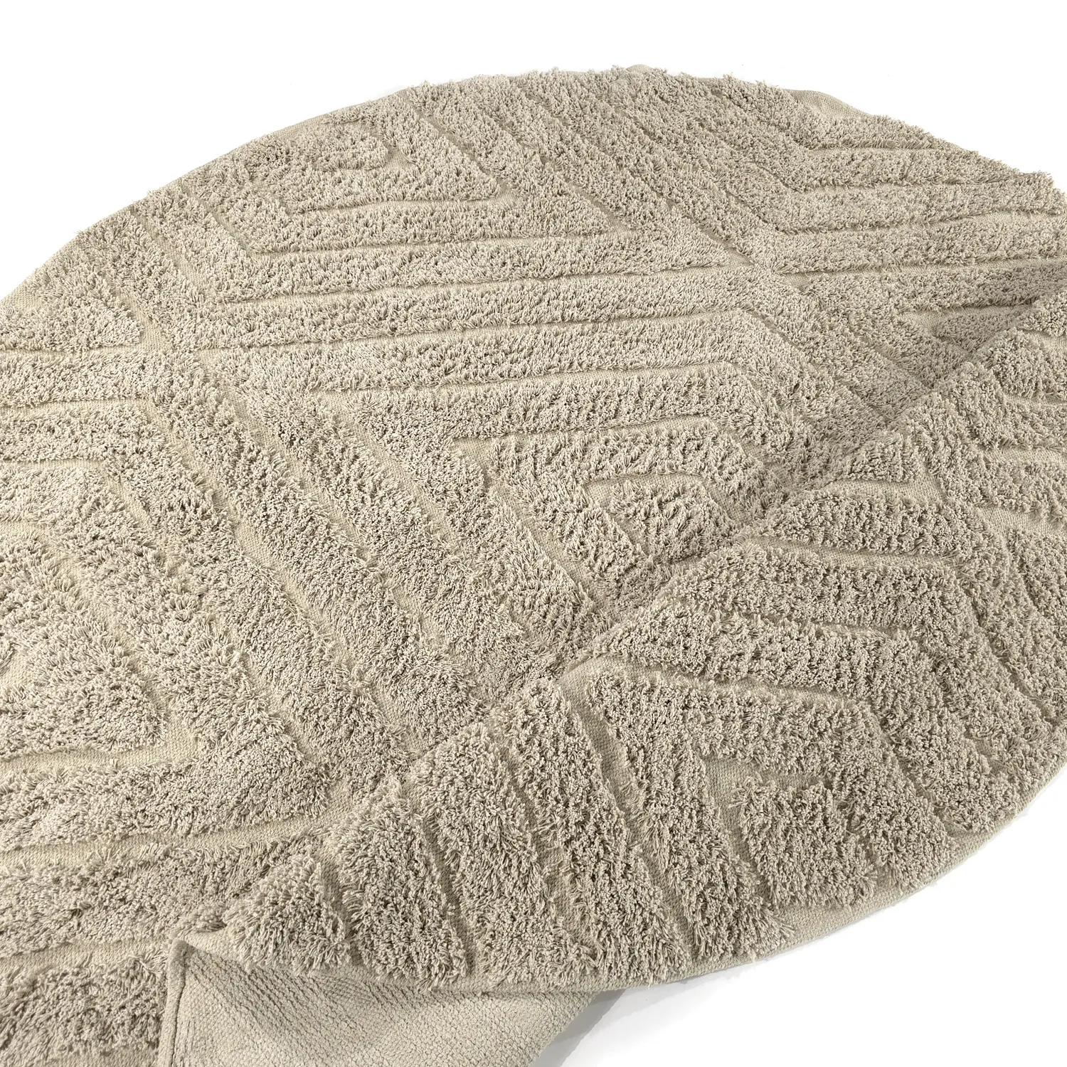 Alfombras redondeadas - Amberley Natural Cotton Shaggy (beige)