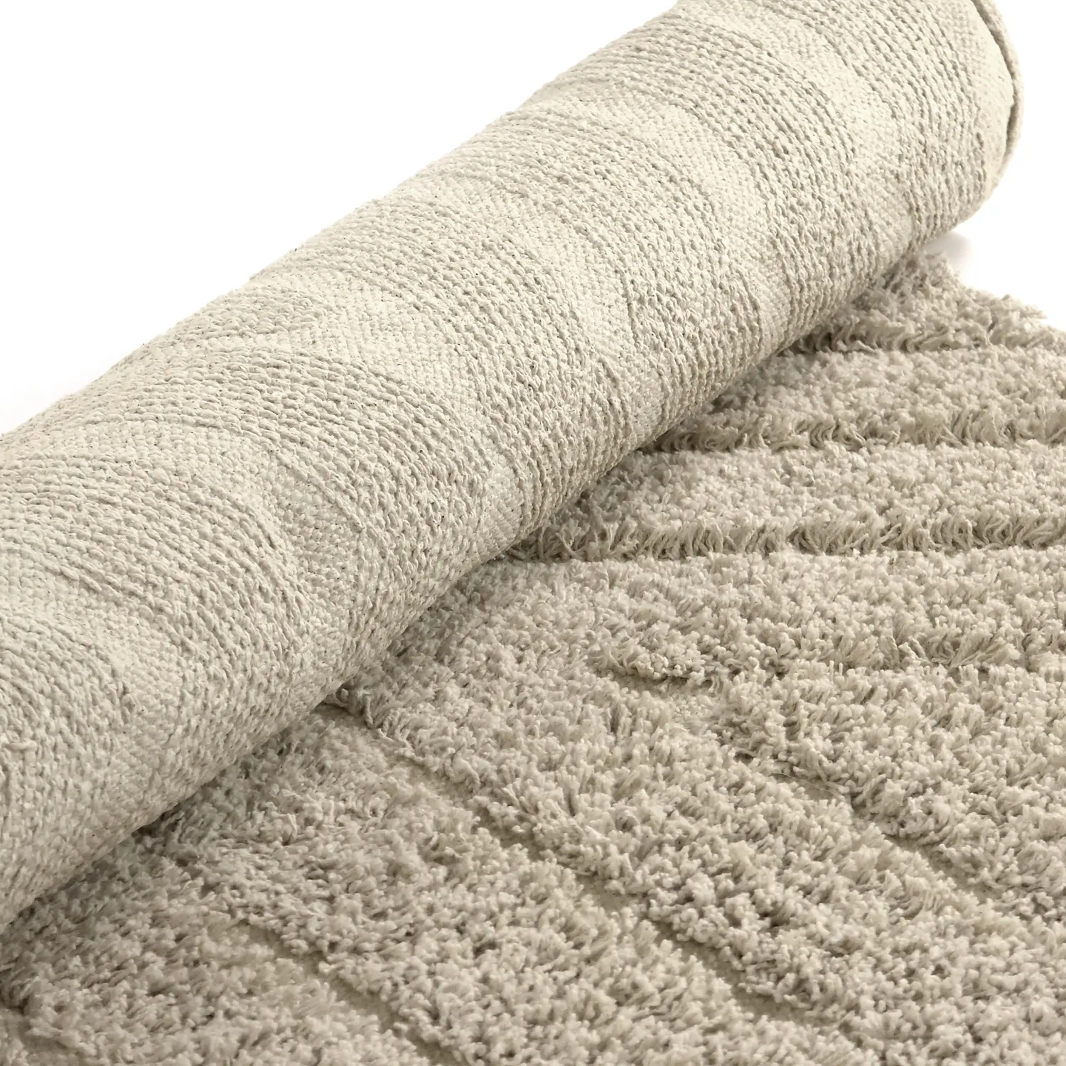 Alfombras redondeadas - Amberley Natural Cotton Shaggy (beige)