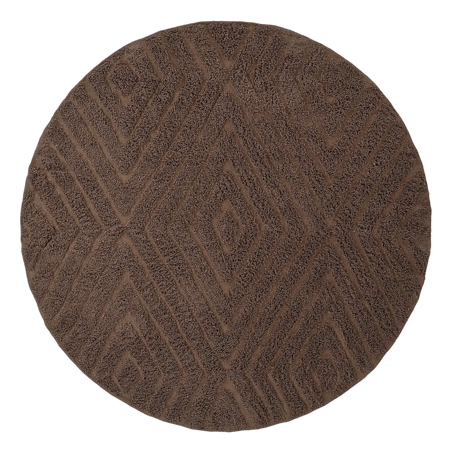Alfombras redondeadas - Amberley Natural Cotton Shaggy (marrón)
