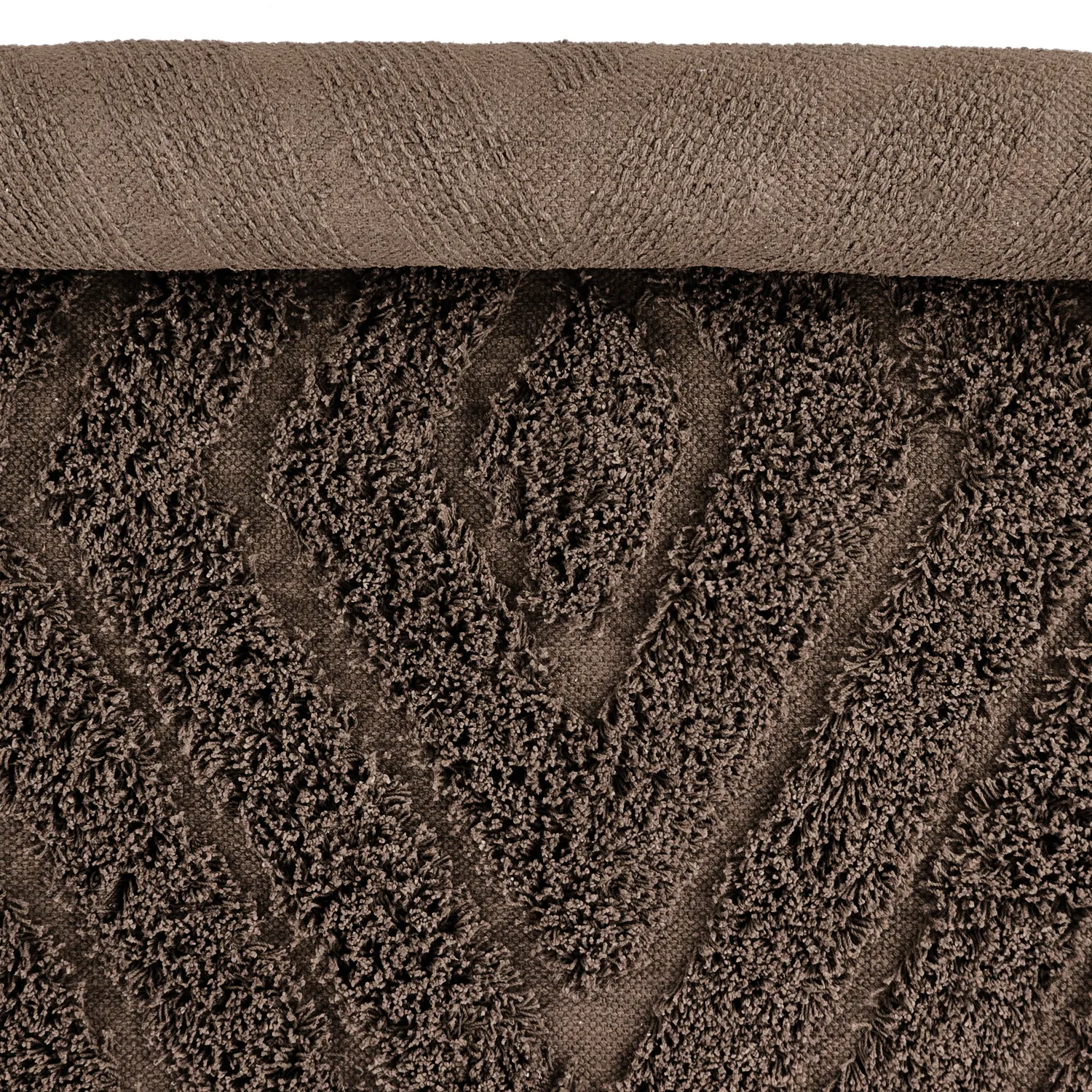 Alfombras redondeadas - Amberley Natural Cotton Shaggy (marrón)