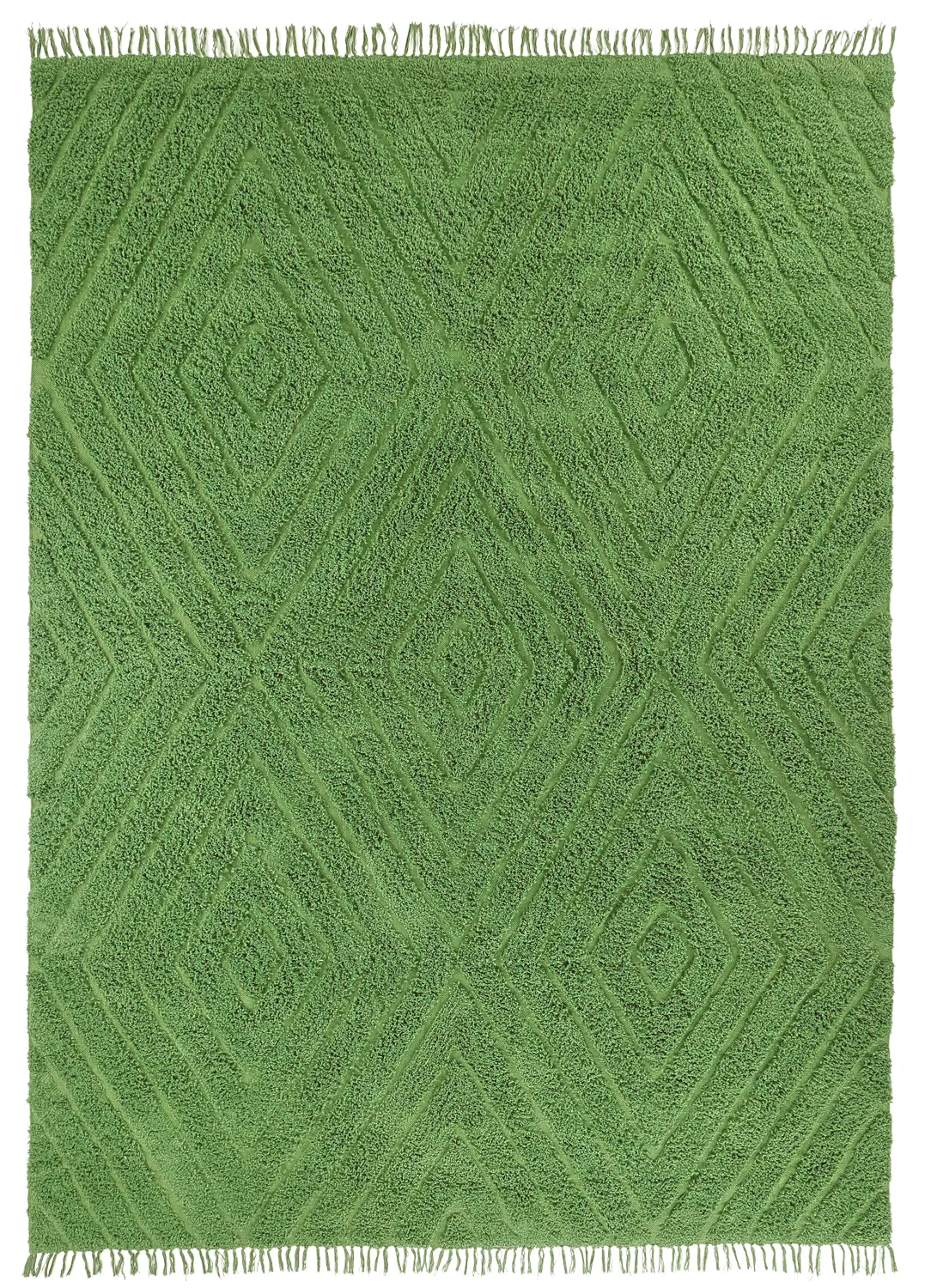 Alfombras de pelo largo - Amberley Natural Cotton Shaggy (verde)