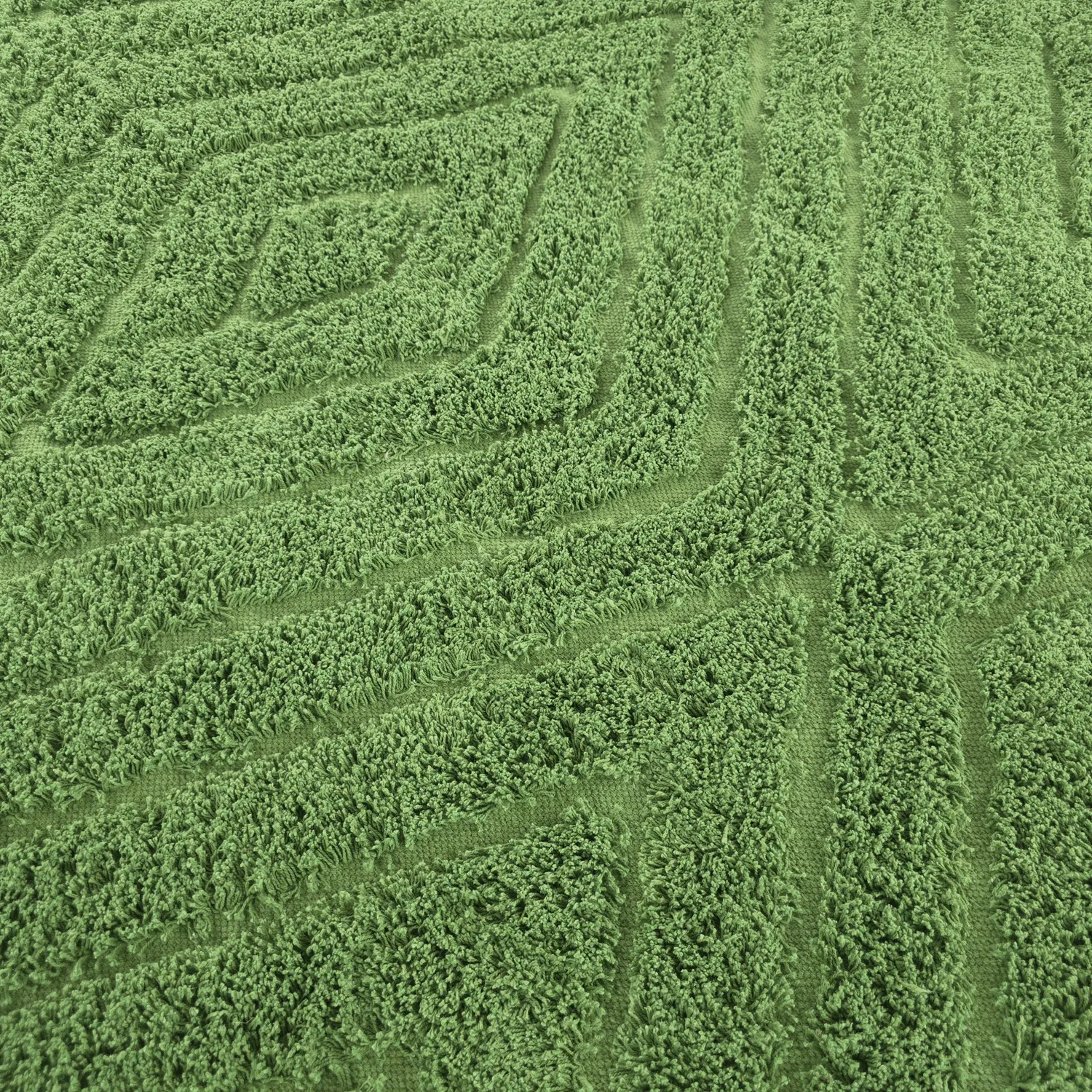 Alfombras de pelo largo - Amberley Natural Cotton Shaggy (verde)