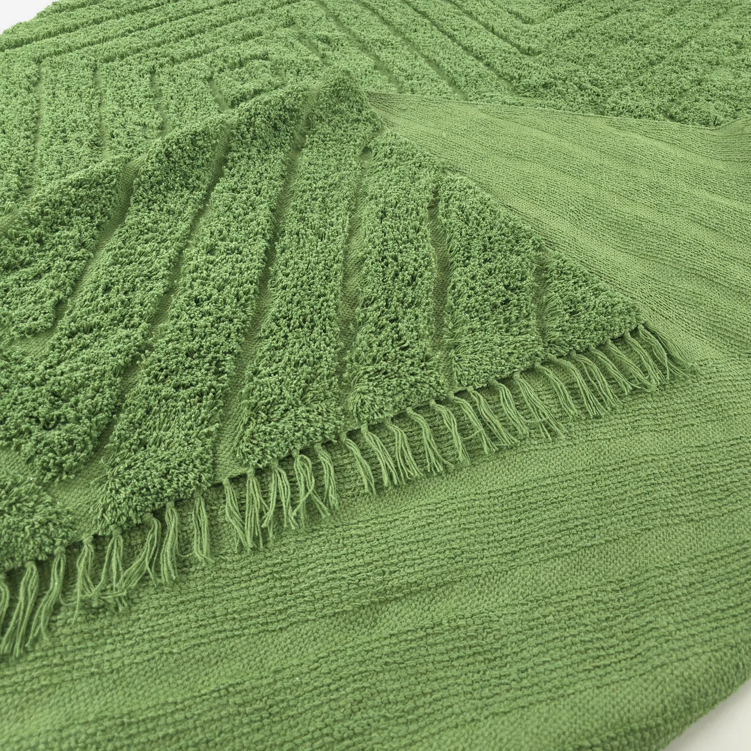 Alfombras de pelo largo - Amberley Natural Cotton Shaggy (verde)
