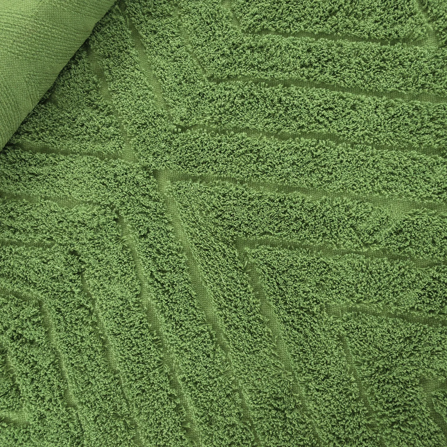 Alfombras de pelo largo - Amberley Natural Cotton Shaggy (verde)