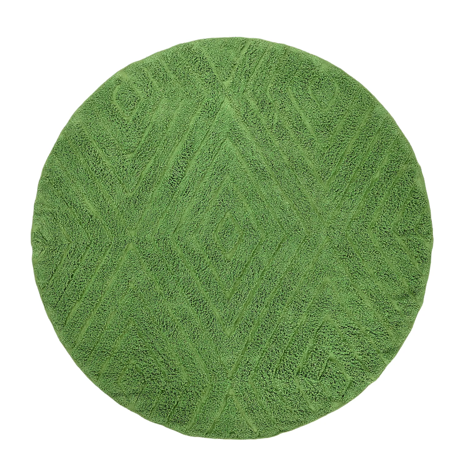 Alfombras redondeadas - Amberley Natural Cotton Shaggy (verde)