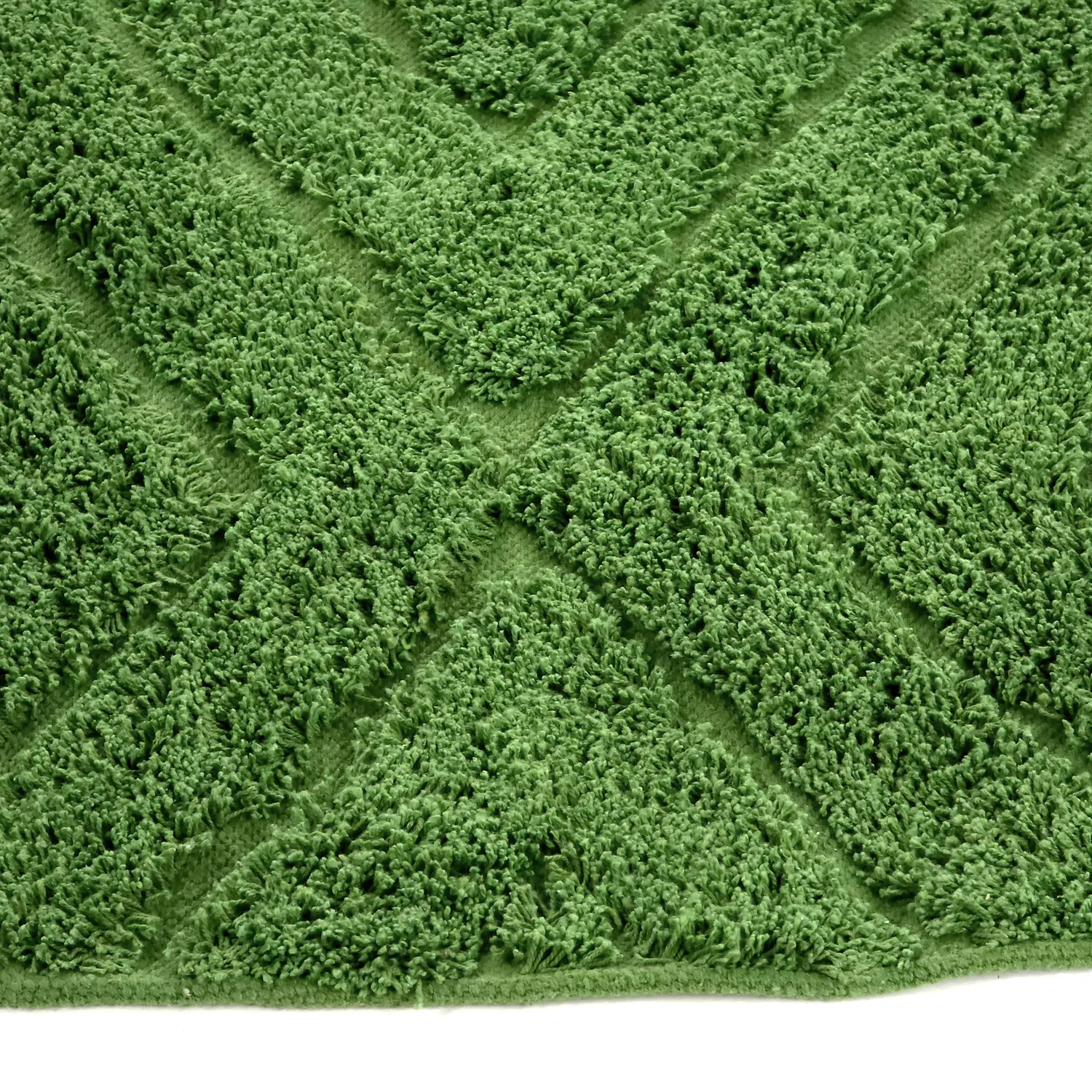 Alfombras redondeadas - Amberley Natural Cotton Shaggy (verde)