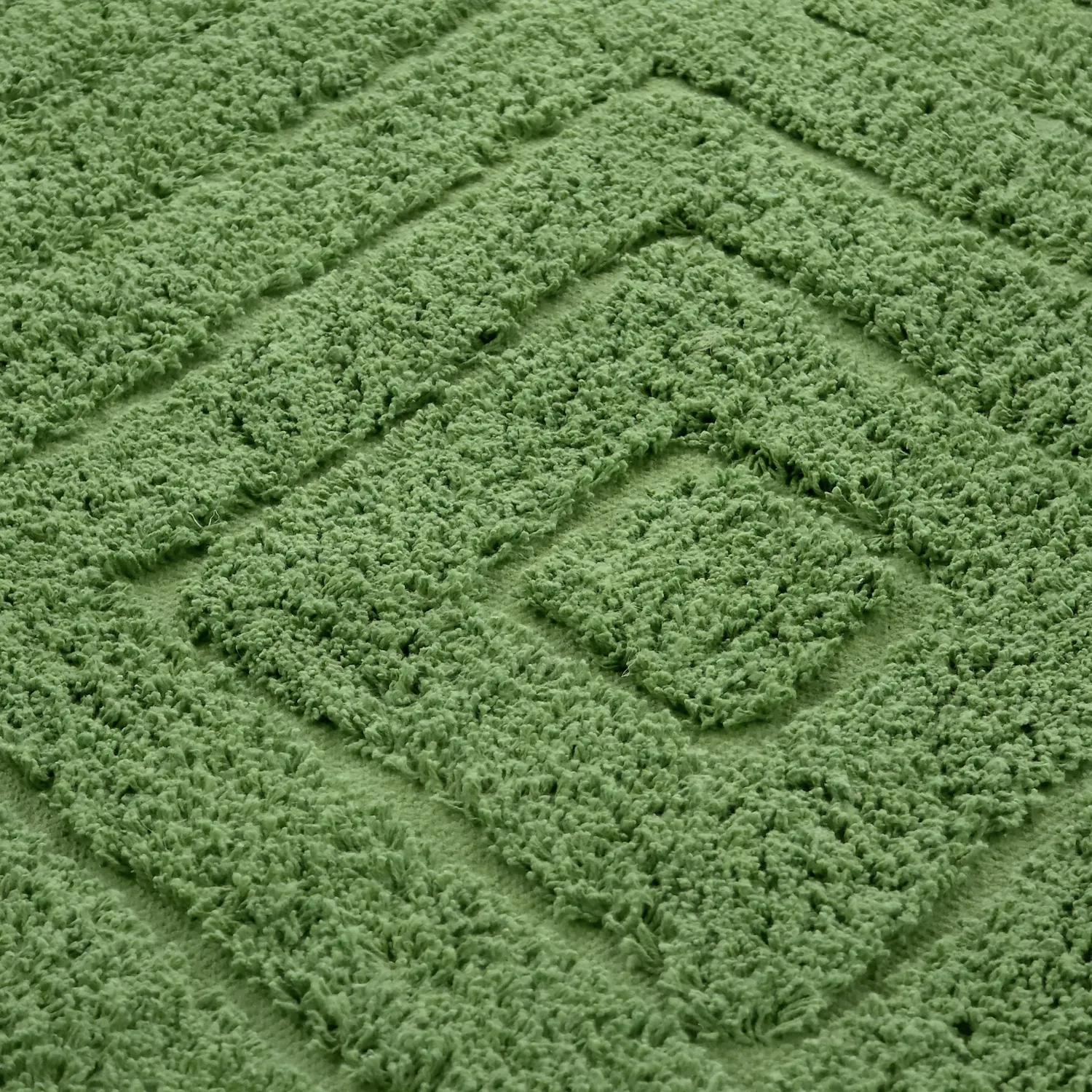 Alfombras redondeadas - Amberley Natural Cotton Shaggy (verde)