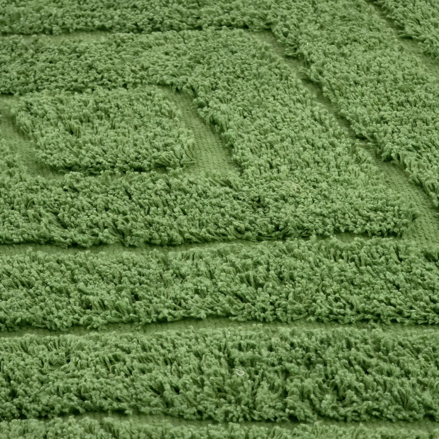 Alfombras redondeadas - Amberley Natural Cotton Shaggy (verde)
