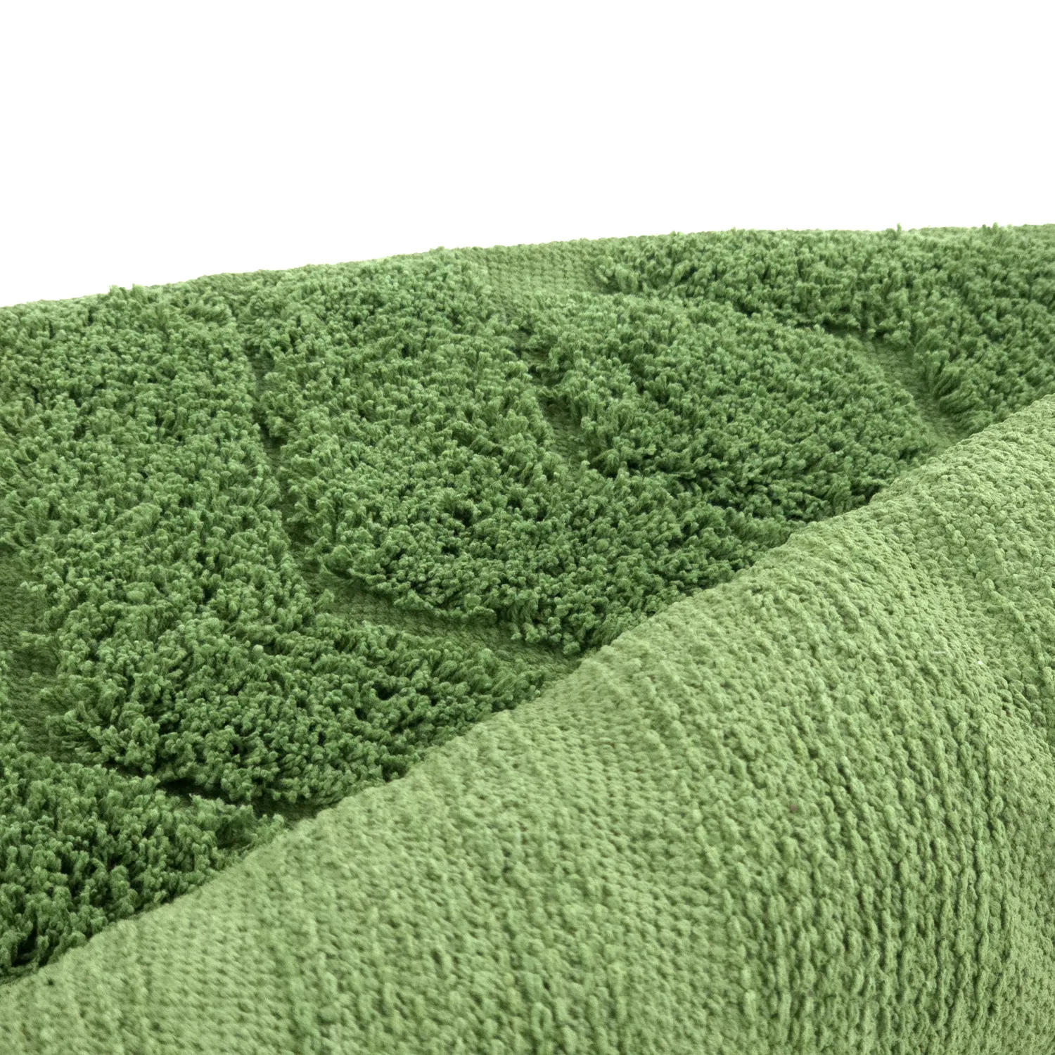 Alfombras redondeadas - Amberley Natural Cotton Shaggy (verde)