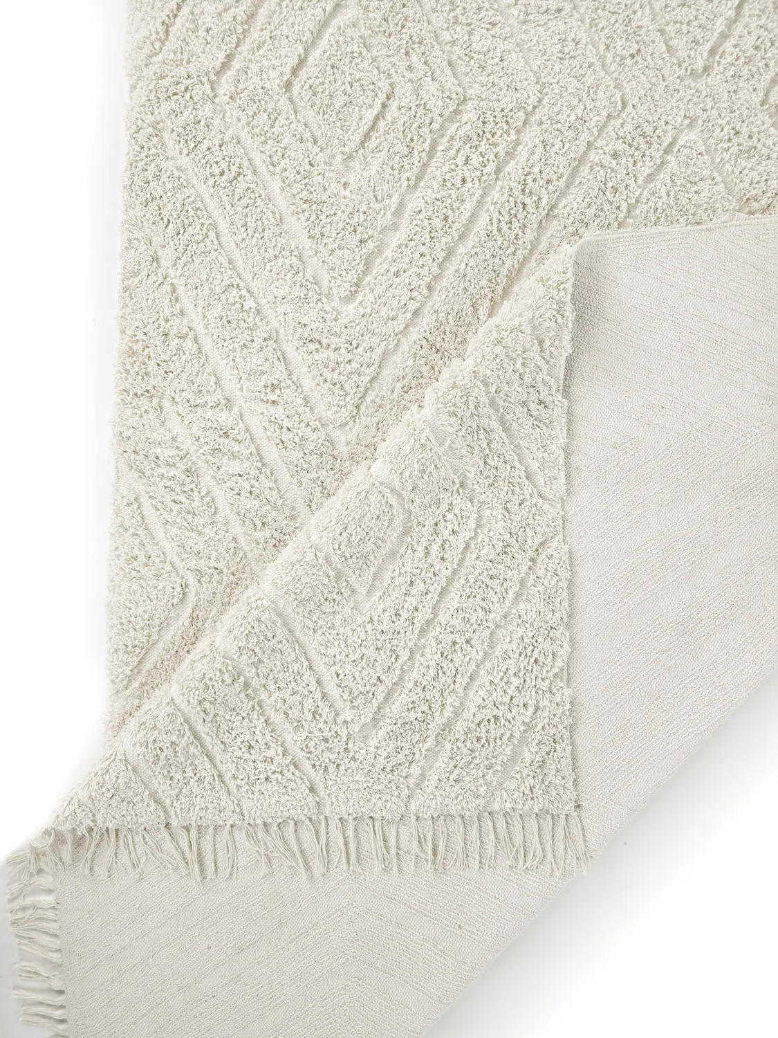 Alfombras de pelo largo - Amberley Natural Cotton Shaggy (blanquecino)