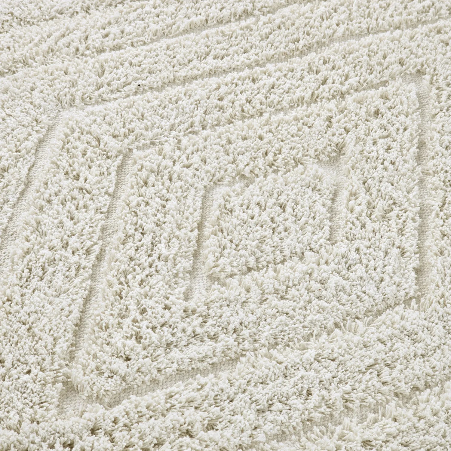 Alfombras redondeadas - Amberley Natural Cotton Shaggy (blanquecino)