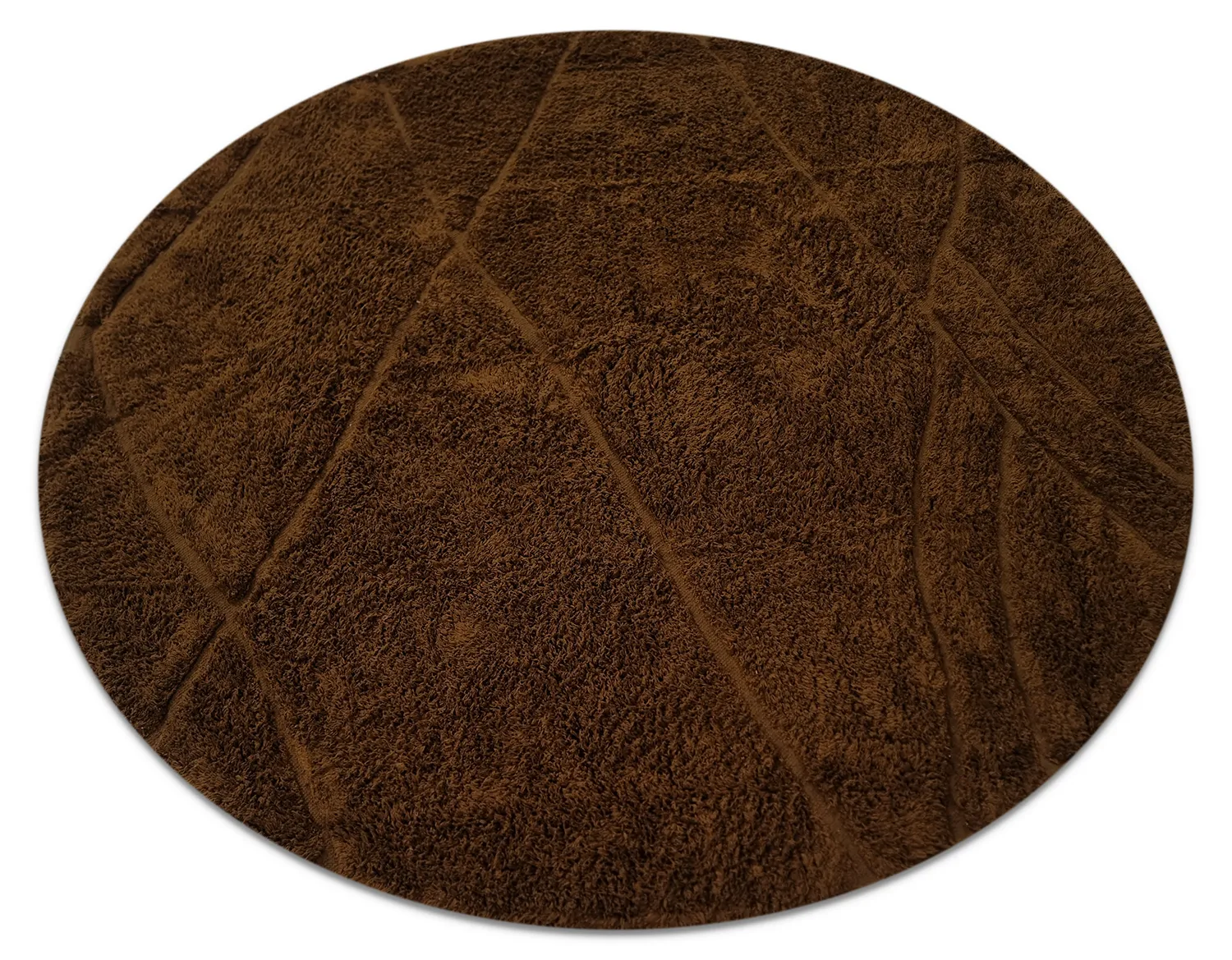 Alfombras redondeadas - Andrea Natural Cotton Shaggy (marrón)