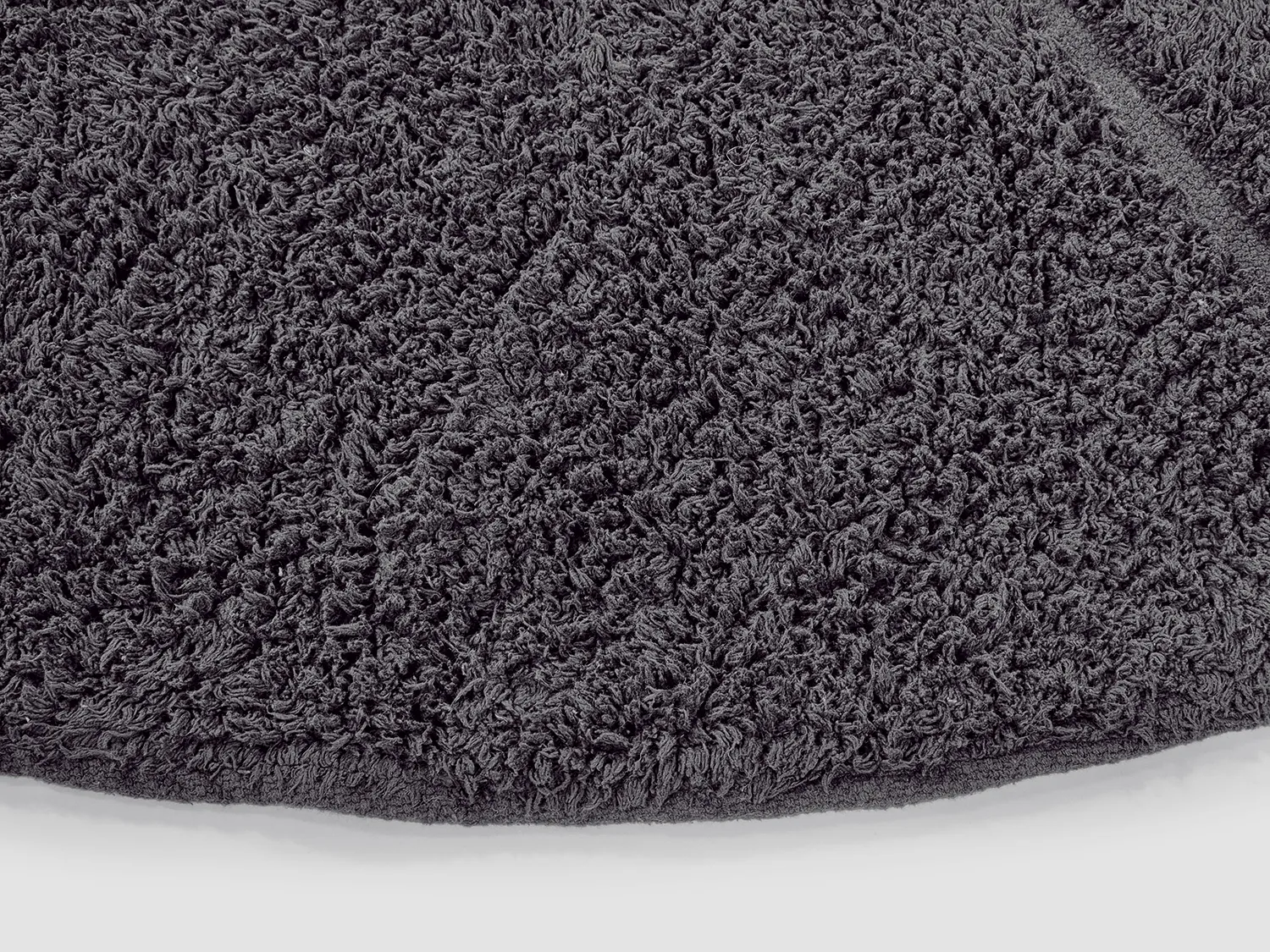Alfombras redondeadas - Andrea Natural Cotton Shaggy (negro)