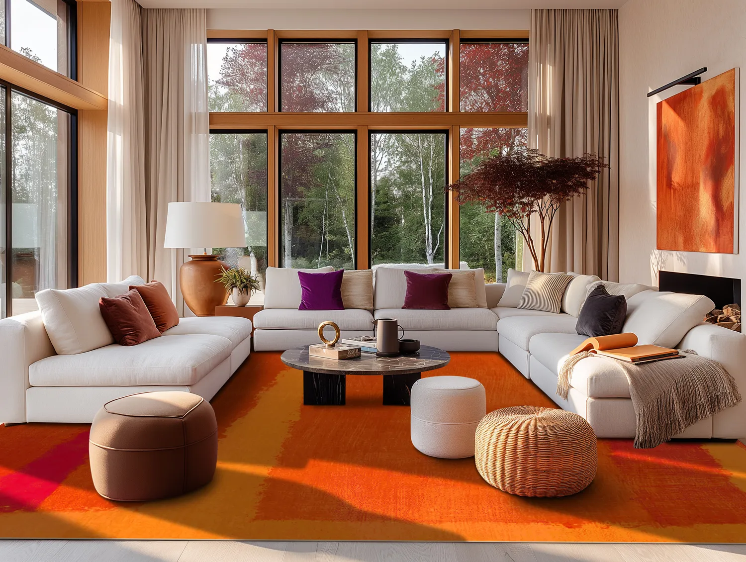 Alfombra Wilton - Asti (naranja)