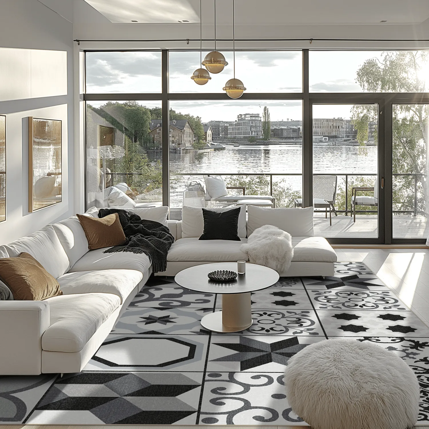 Alfombra Wilton - Avent (beige/negro)