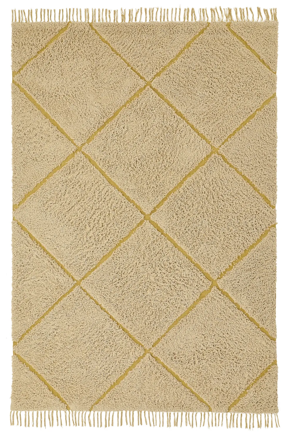 Alfombras de pelo largo - Bellevue Natural Cotton Shaggy (beige/marrón)