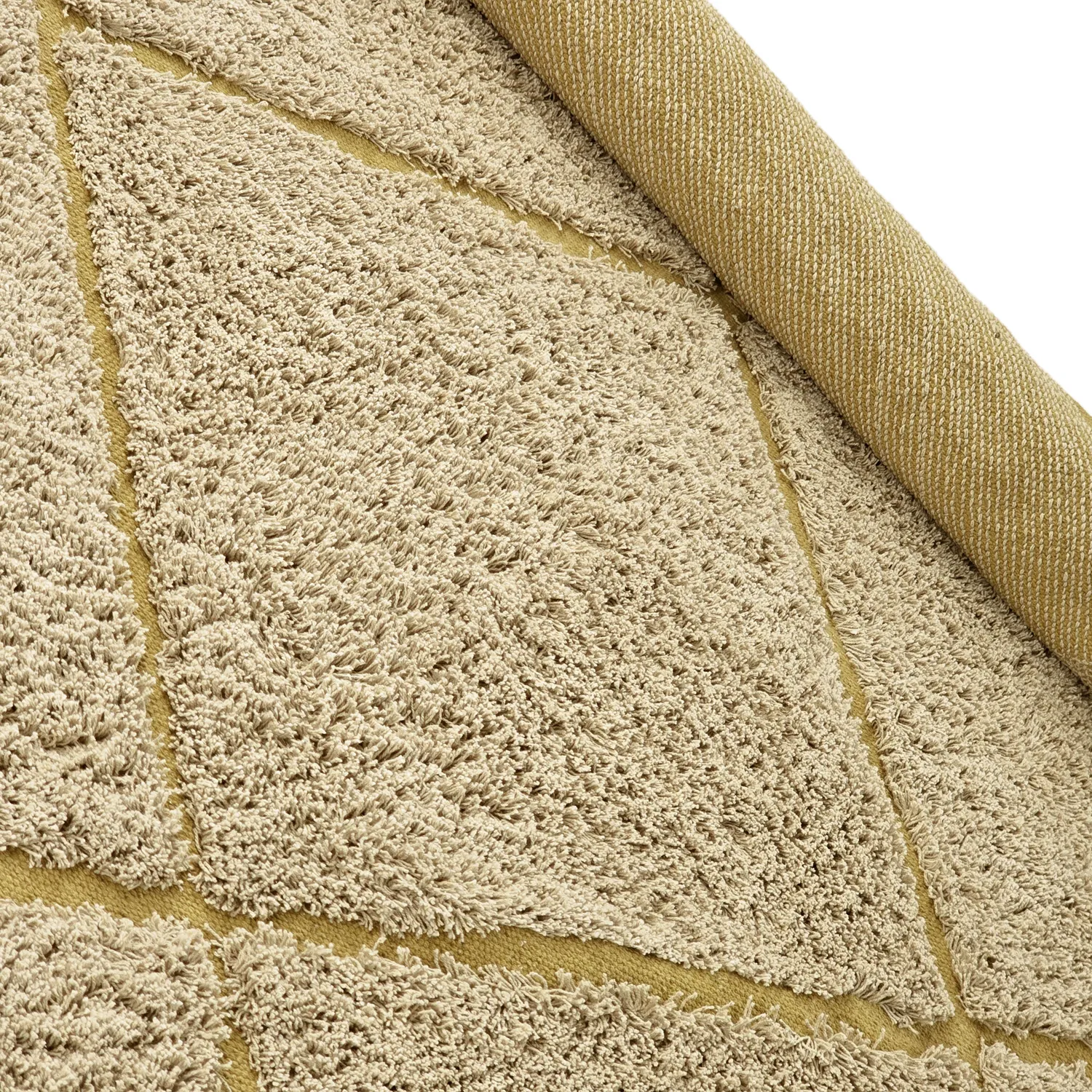 Alfombras de pelo largo - Bellevue Natural Cotton Shaggy (beige/marrón)