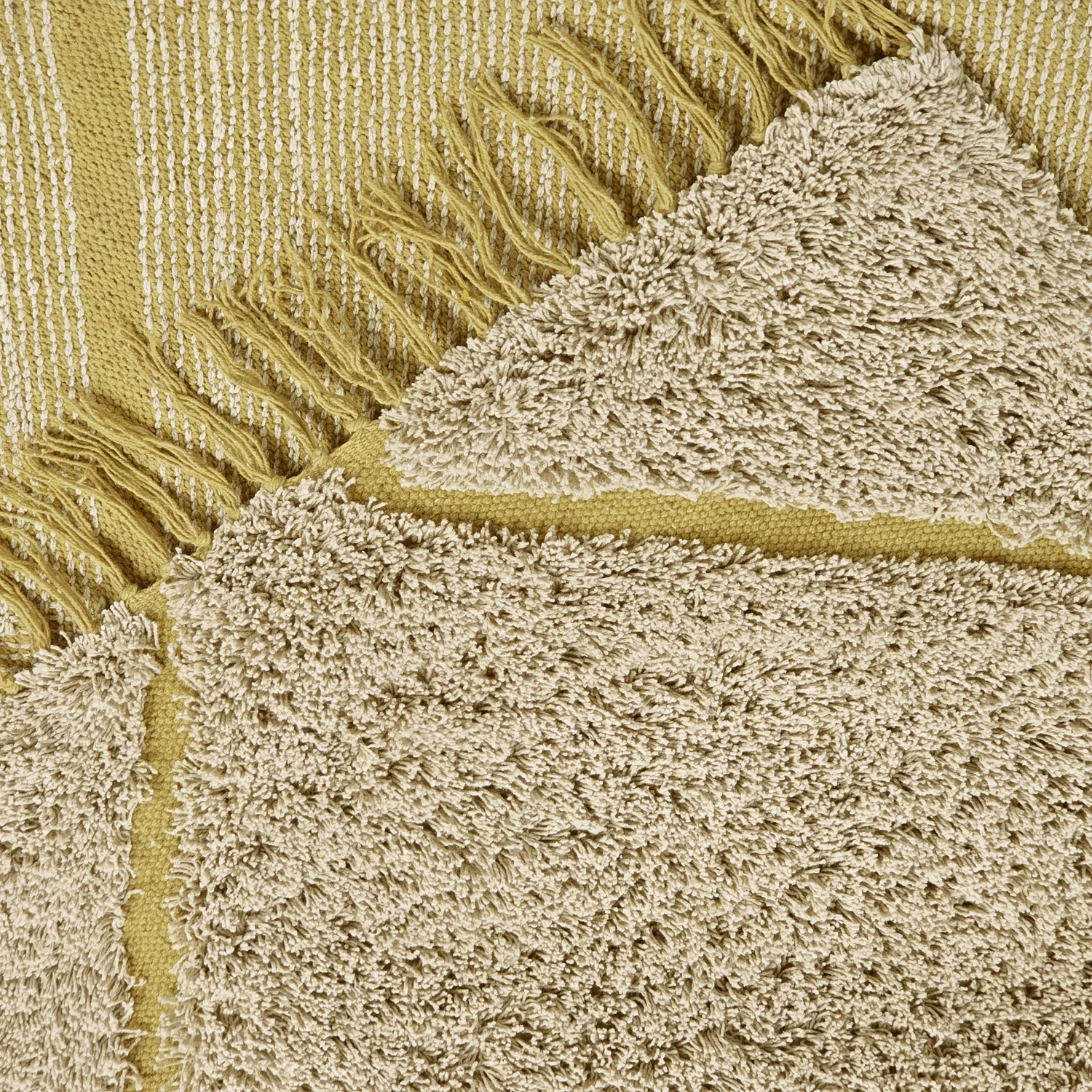 Alfombras de pelo largo - Bellevue Natural Cotton Shaggy (beige/marrón)