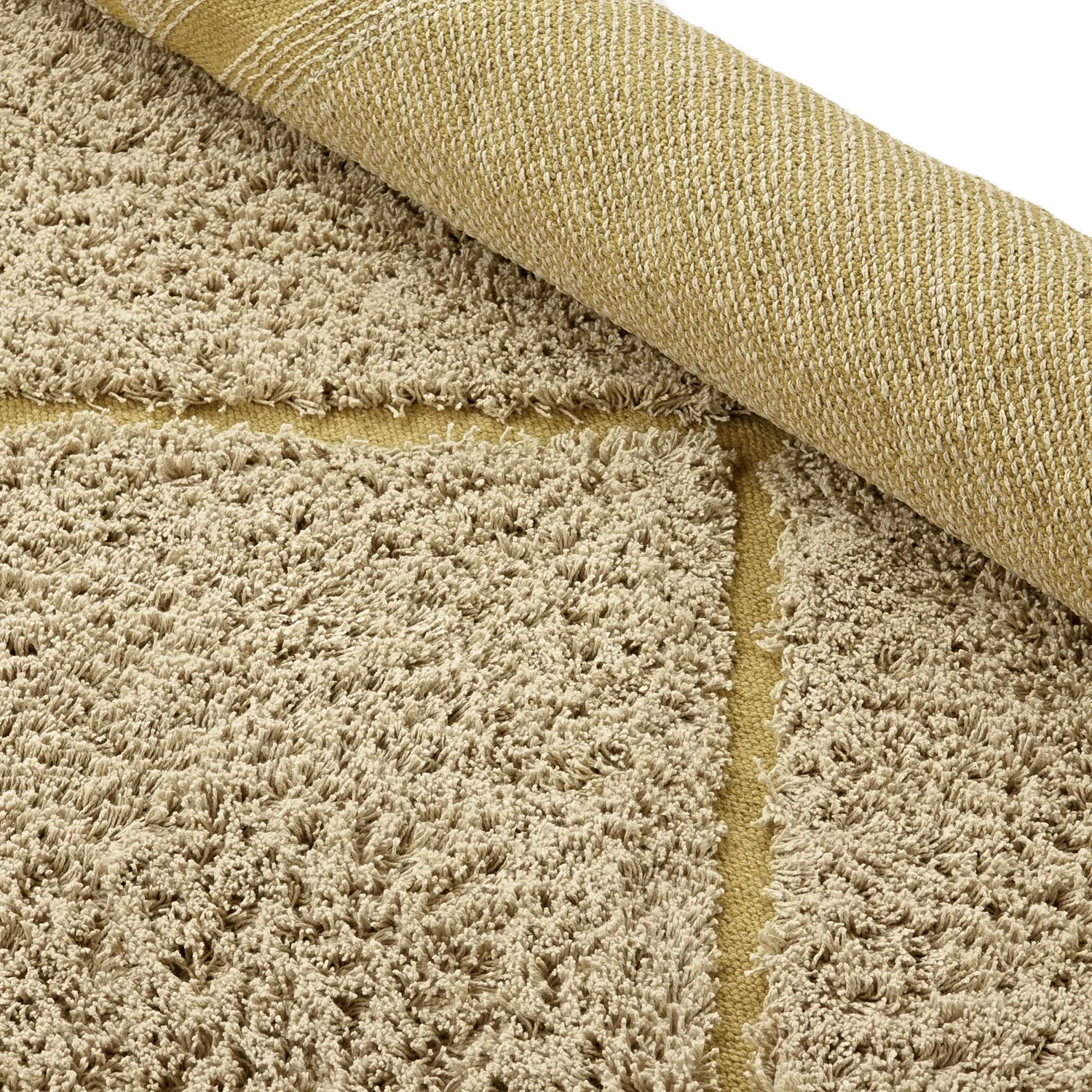 Alfombras de pelo largo - Bellevue Natural Cotton Shaggy (beige/marrón)