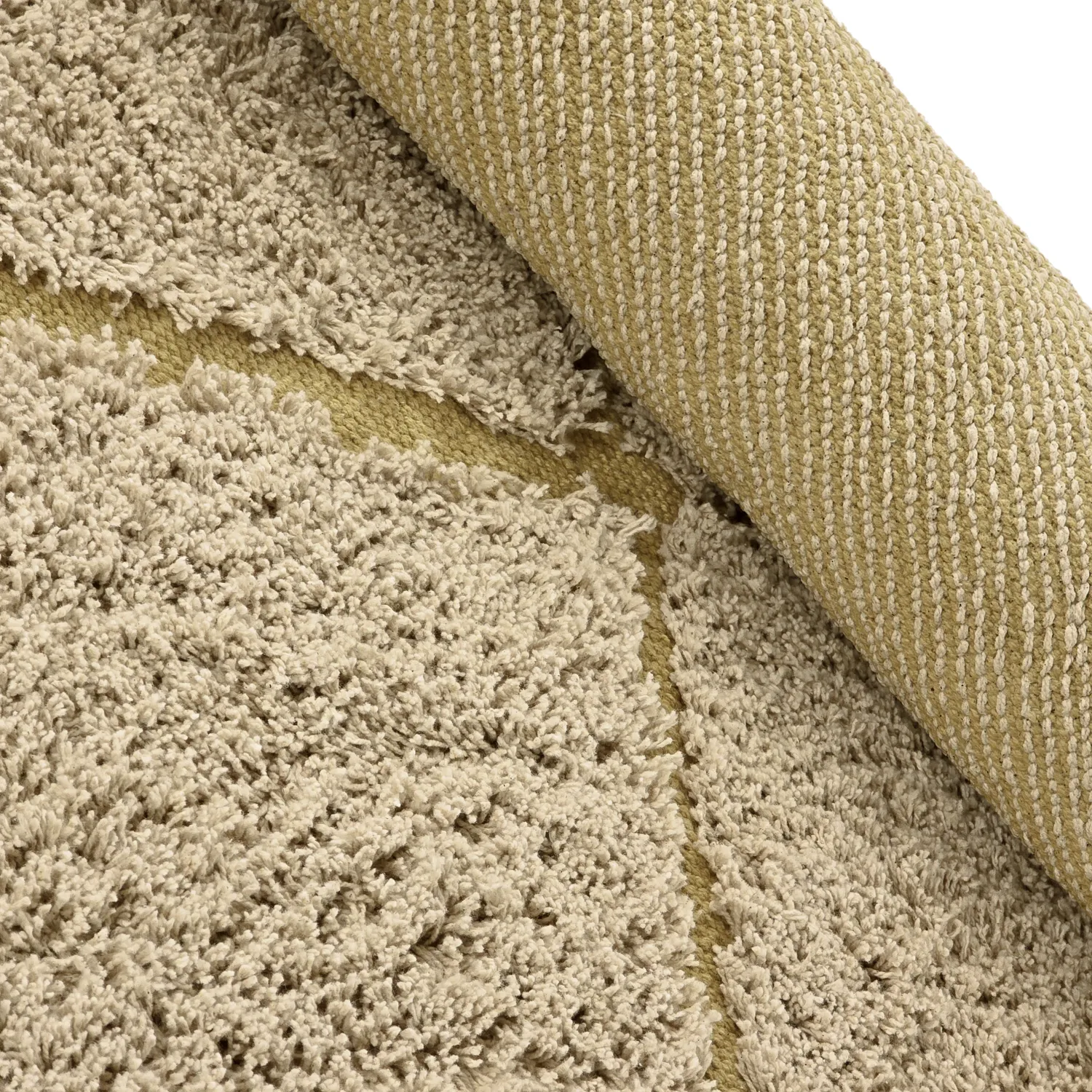 Alfombras redondeadas - Bellevue Natural Cotton Shaggy (beige/marrón)