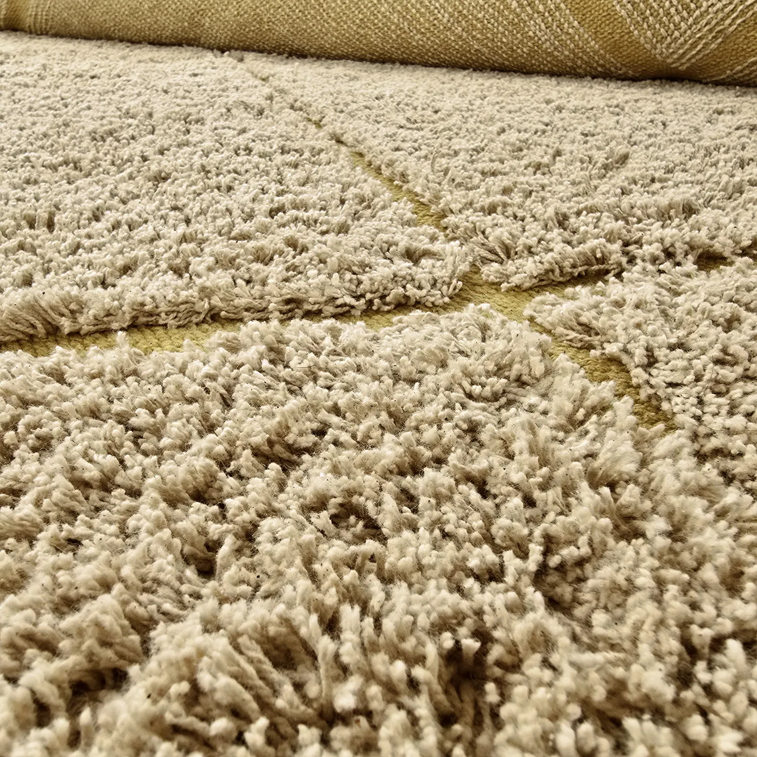 Alfombras redondeadas - Bellevue Natural Cotton Shaggy (beige/marrón)