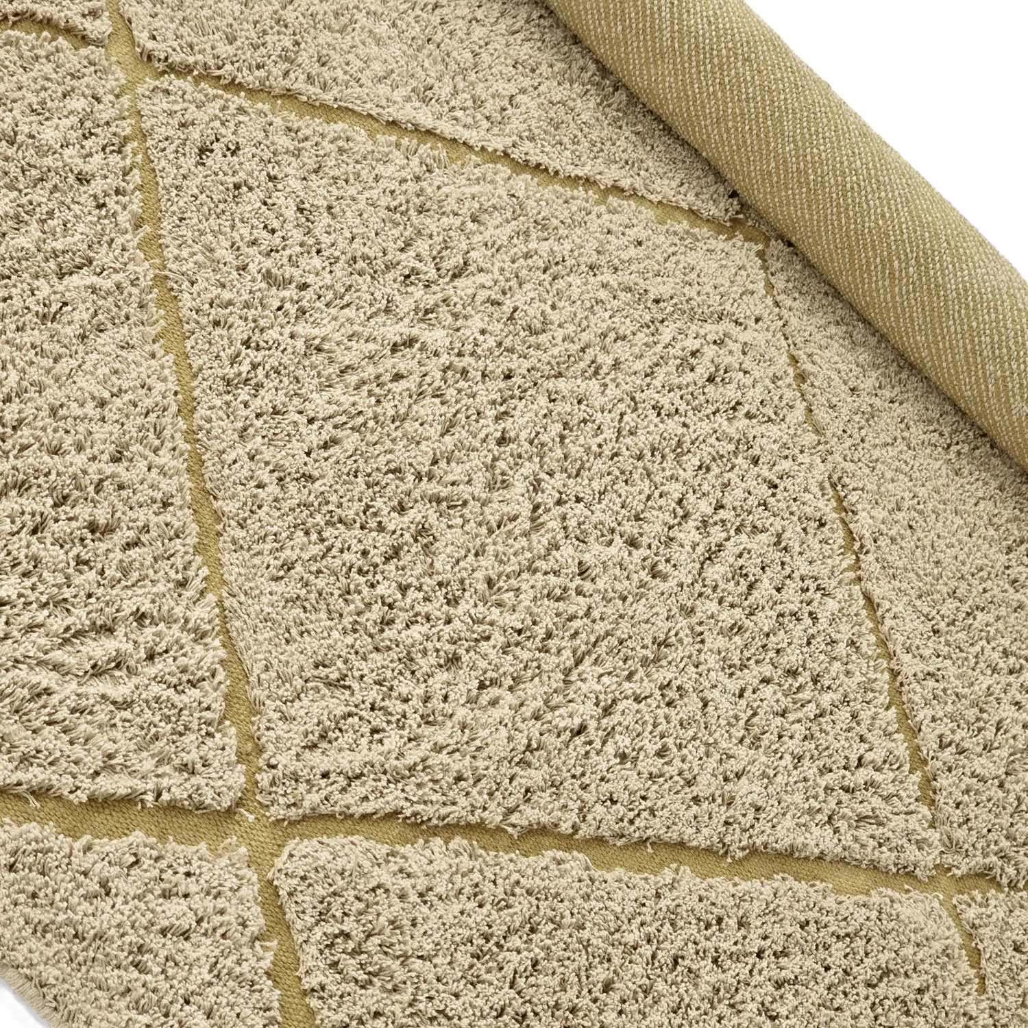 Alfombras redondeadas - Bellevue Natural Cotton Shaggy (beige/marrón)