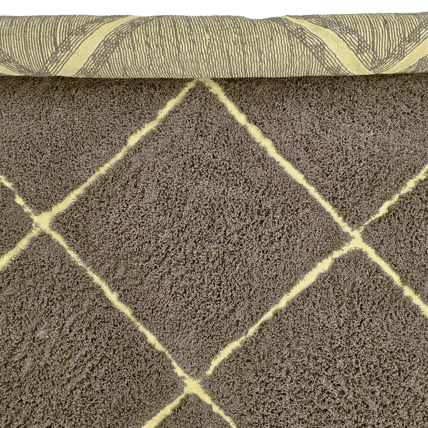 Alfombras de pelo largo - Bellevue Natural Cotton Shaggy (marrón/amarillo)