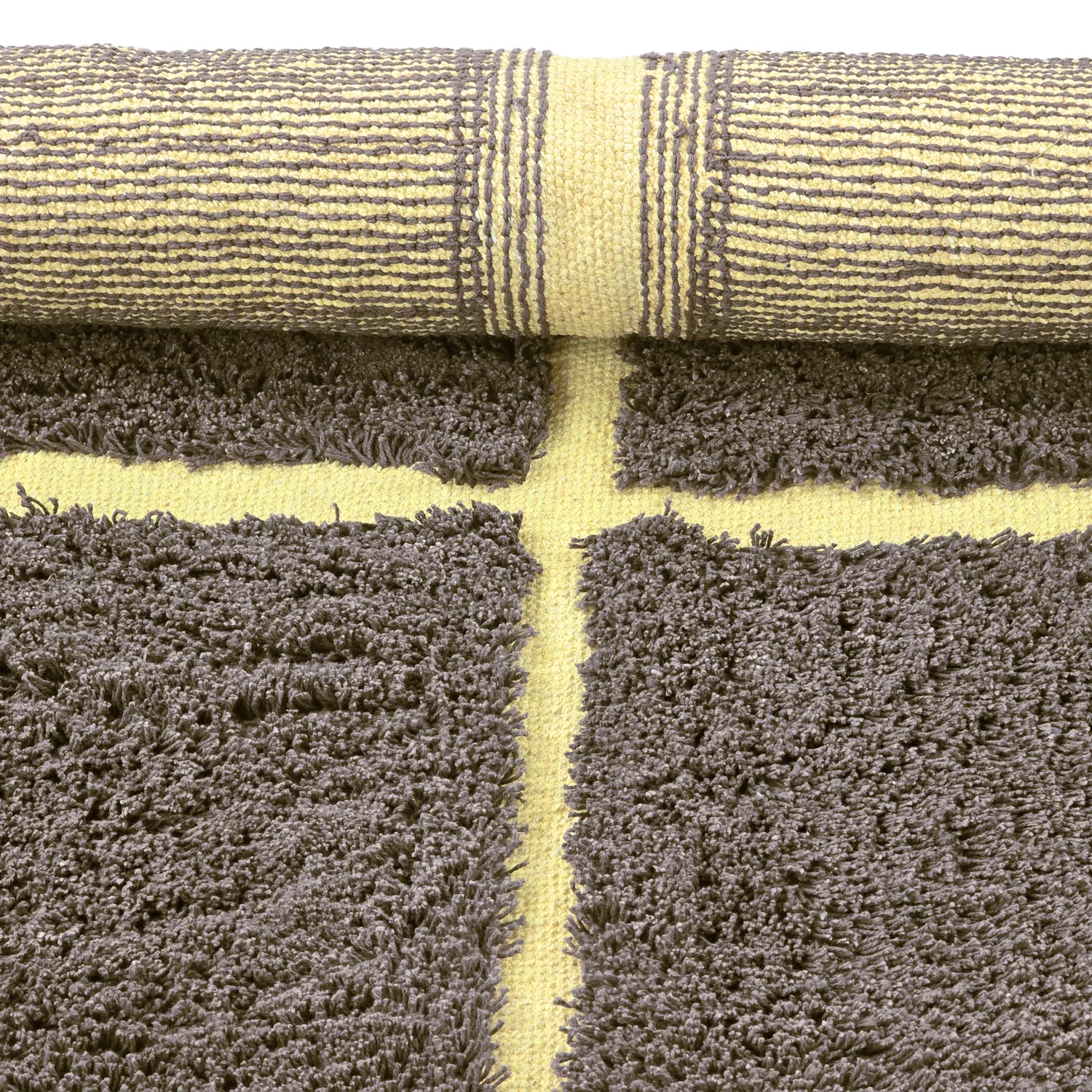 Alfombras redondeadas - Bellevue Natural Cotton Shaggy (marrón/amarillo)