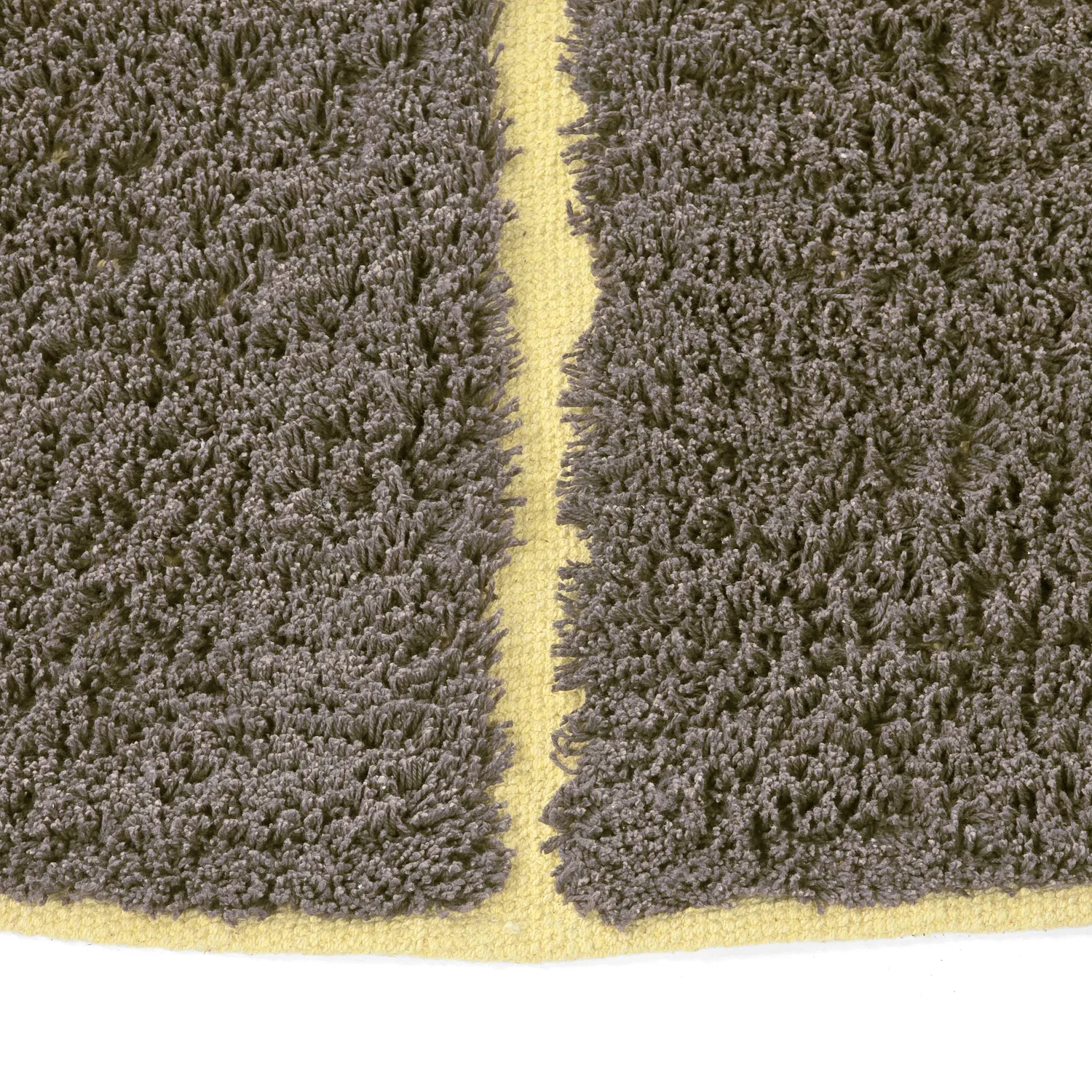 Alfombras redondeadas - Bellevue Natural Cotton Shaggy (marrón/amarillo)