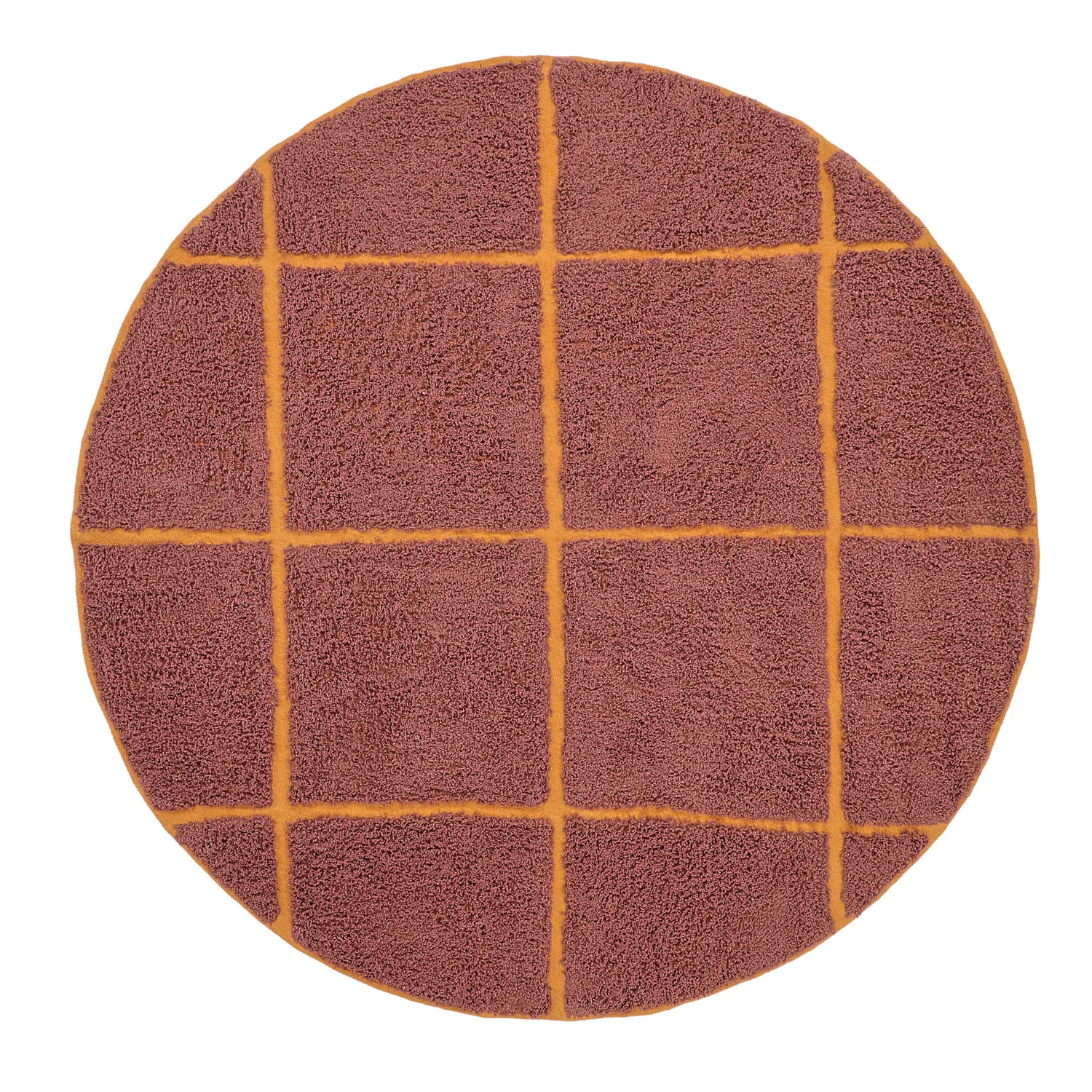 Alfombras redondeadas - Bellevue Natural Cotton Shaggy (rojo/naranja)
