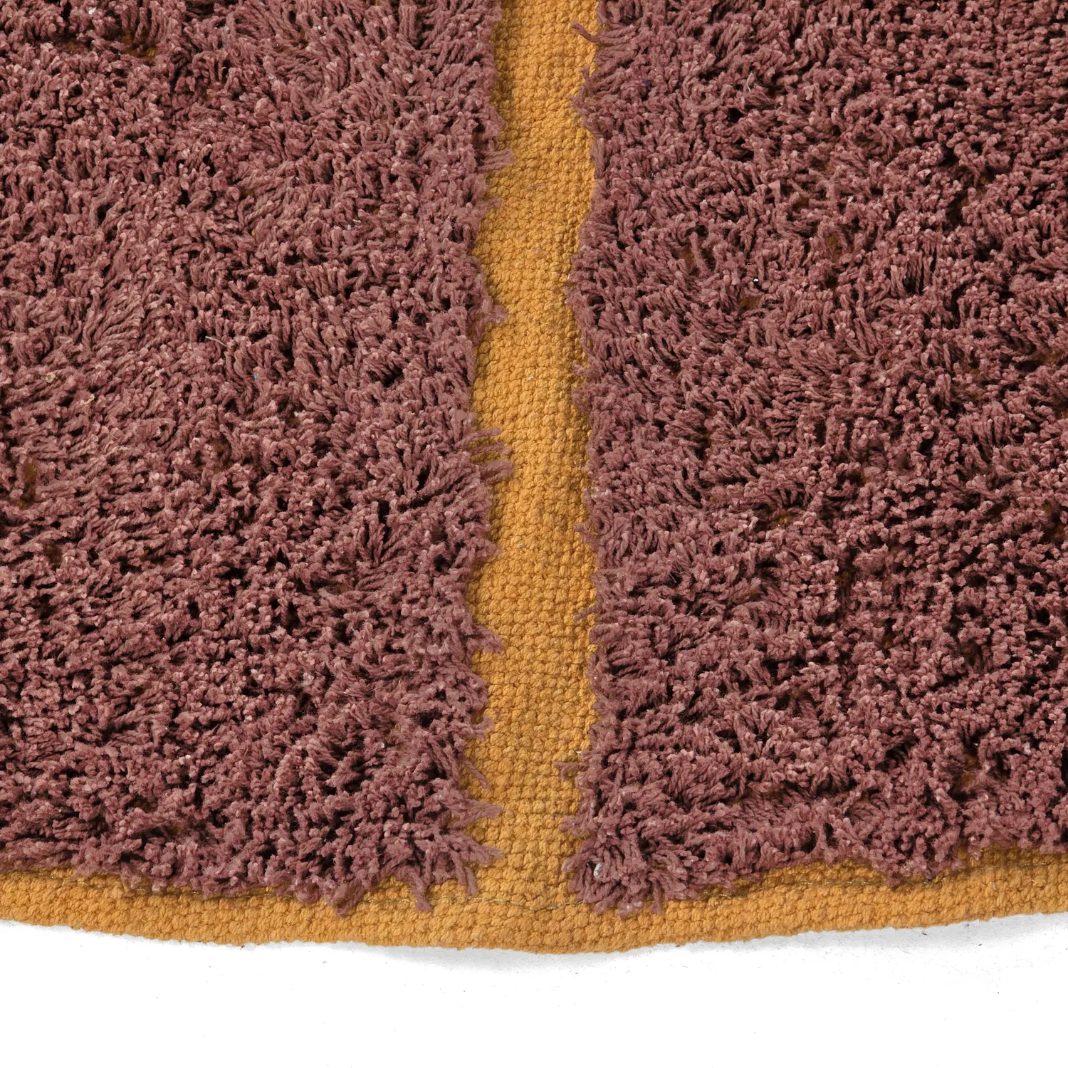 Alfombras redondeadas - Bellevue Natural Cotton Shaggy (rojo/naranja)