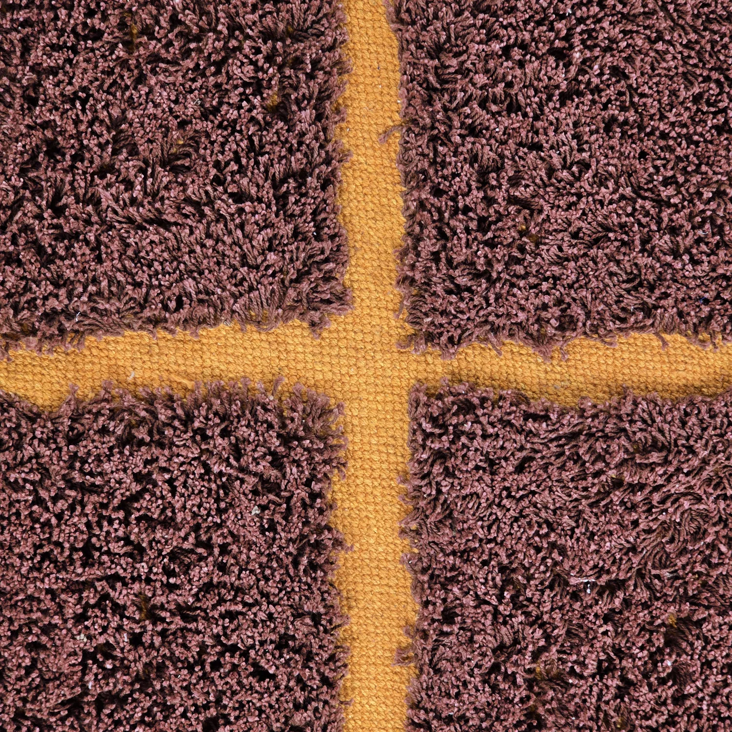 Alfombras redondeadas - Bellevue Natural Cotton Shaggy (rojo/naranja)