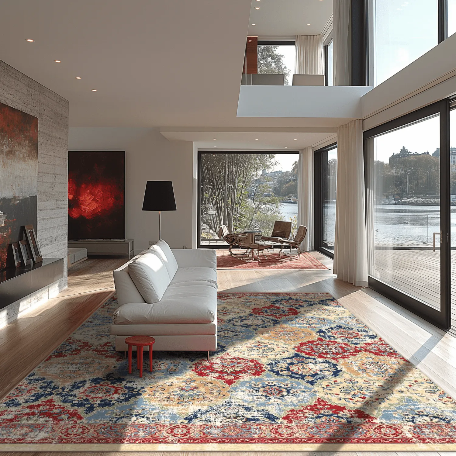 Alfombra Wilton - Bohemia (rojo/multi)