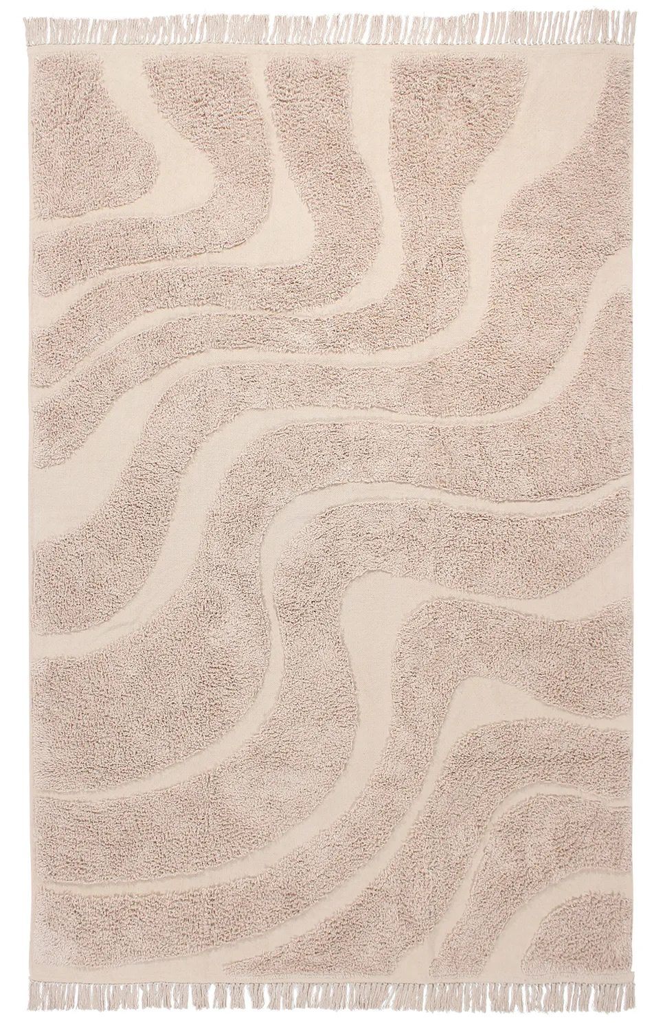 Alfombras de pelo largo - Bonnie Natural Cotton Shaggy (beige)