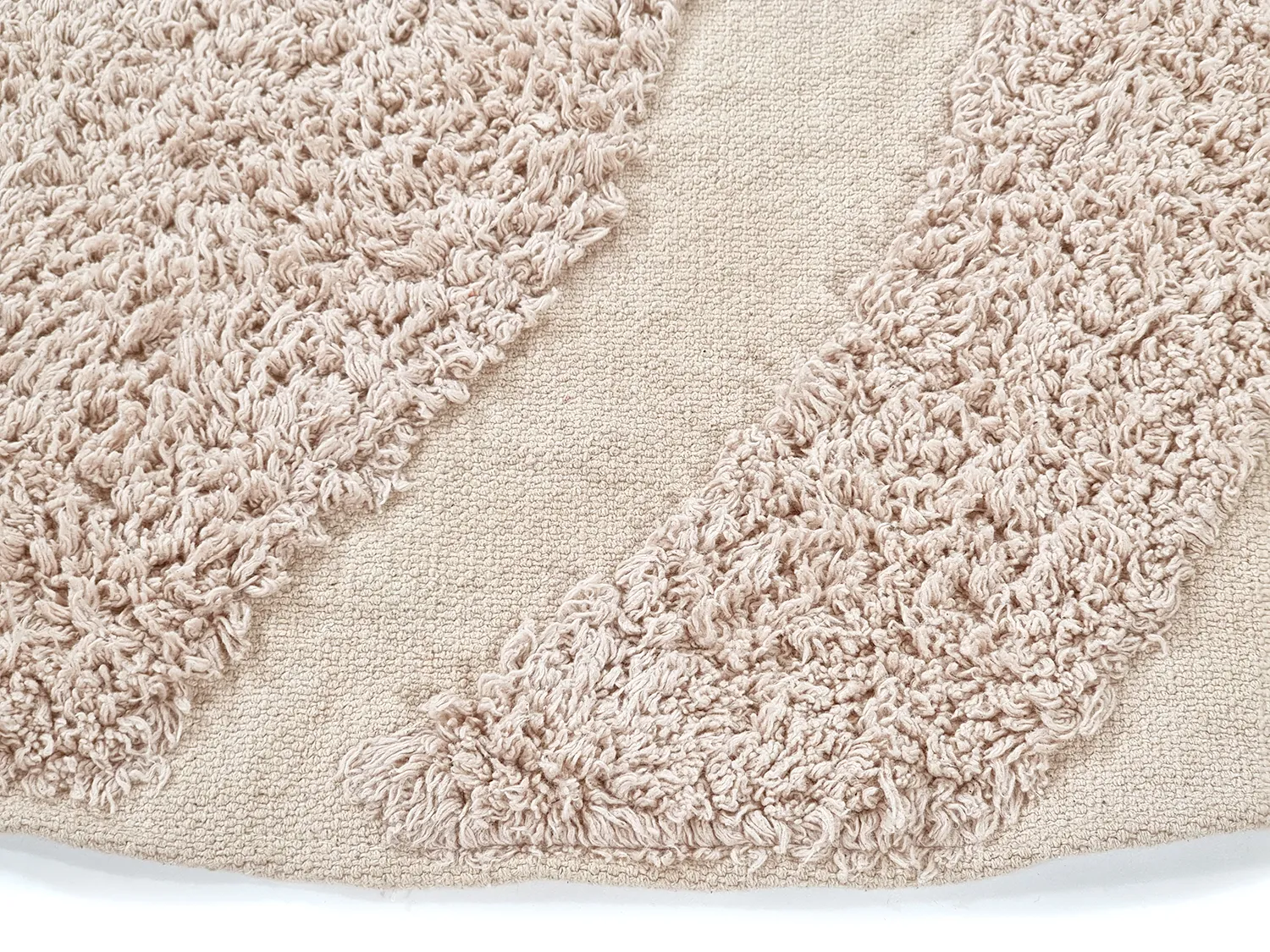 Alfombras redondeadas - Bonnie Natural Cotton Shaggy (beige)