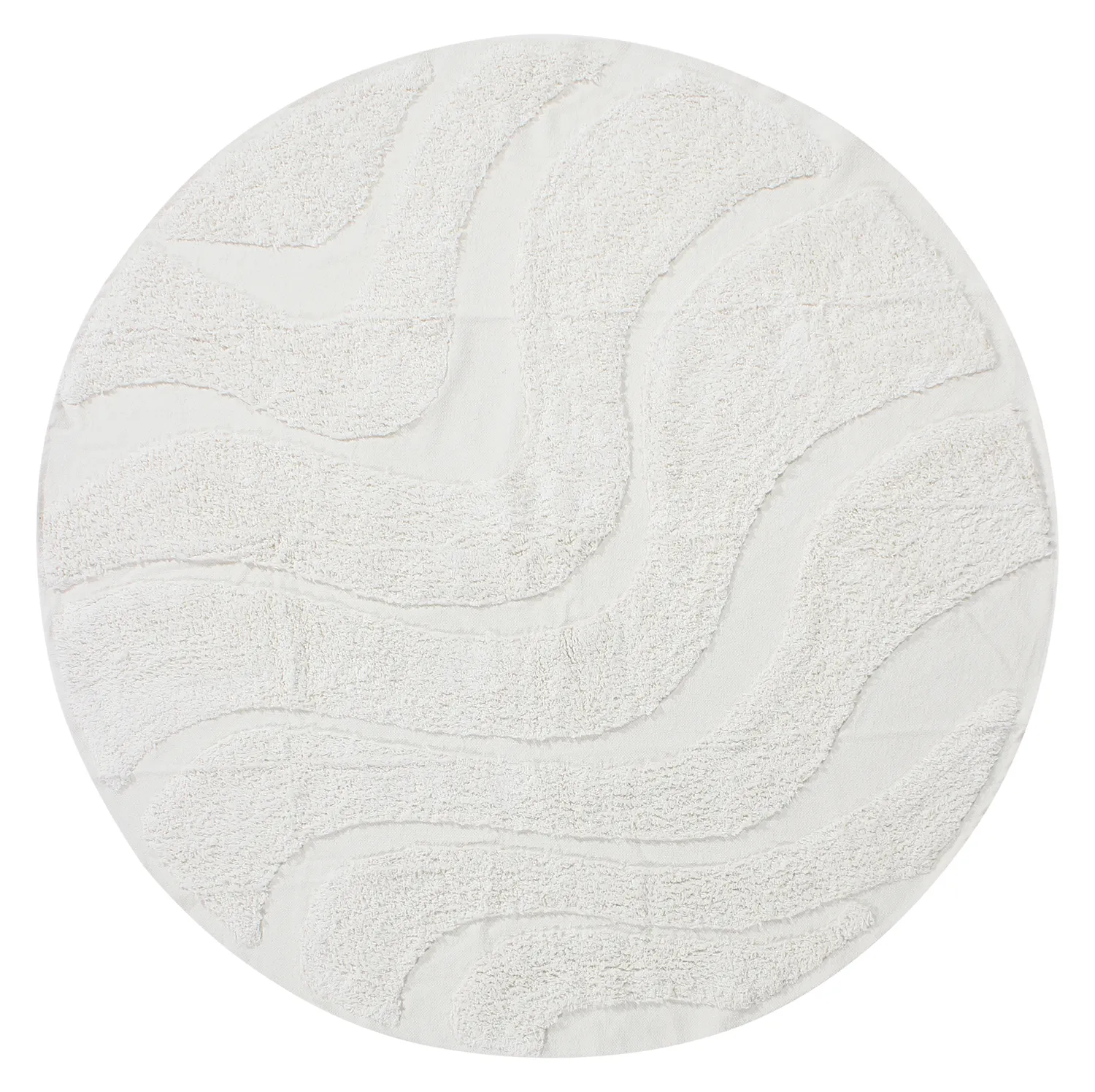 Alfombras redondeadas - Bonnie Natural Cotton Shaggy (offwhite)