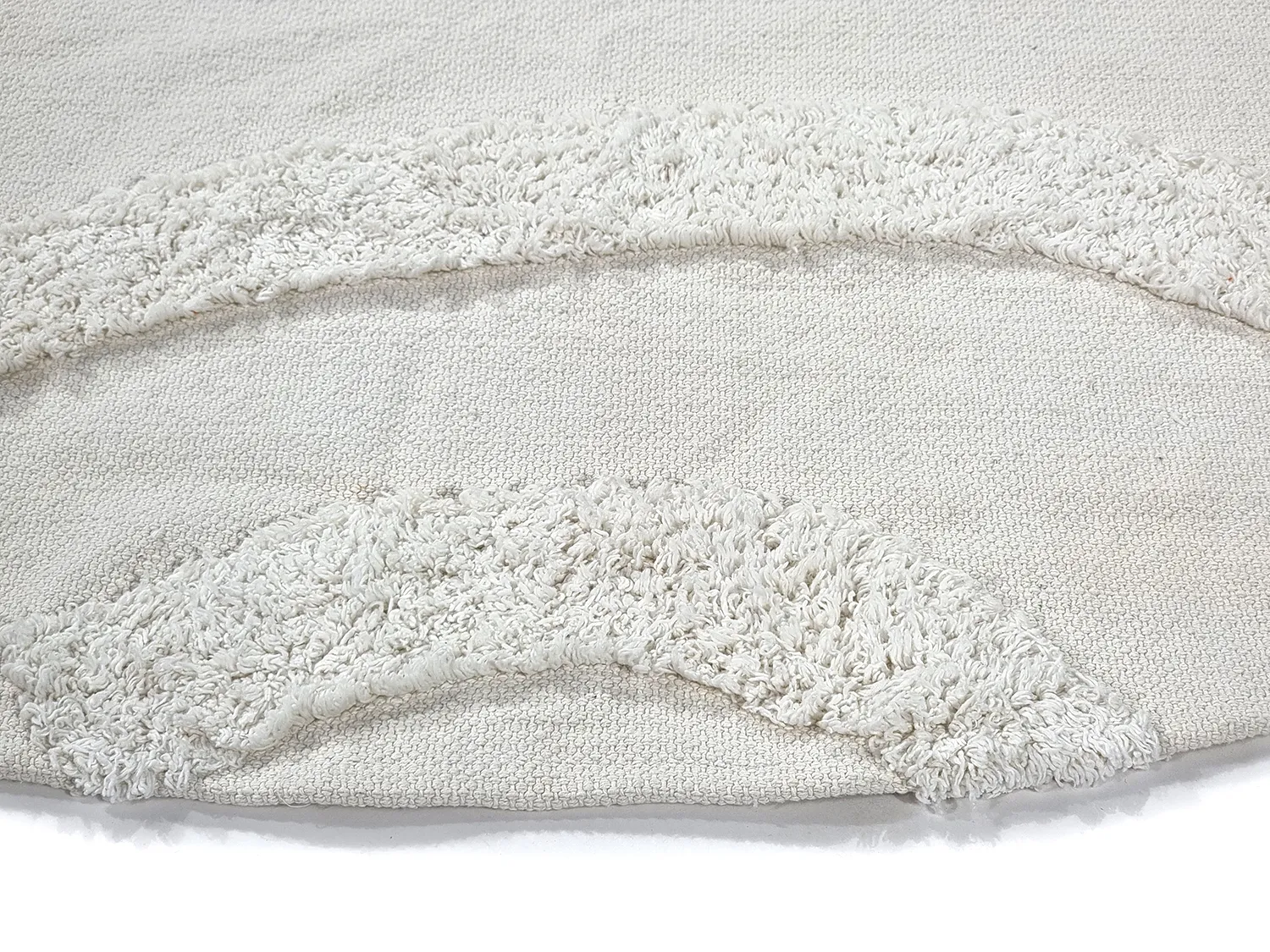 Alfombras redondeadas - Bonnie Natural Cotton Shaggy (offwhite)
