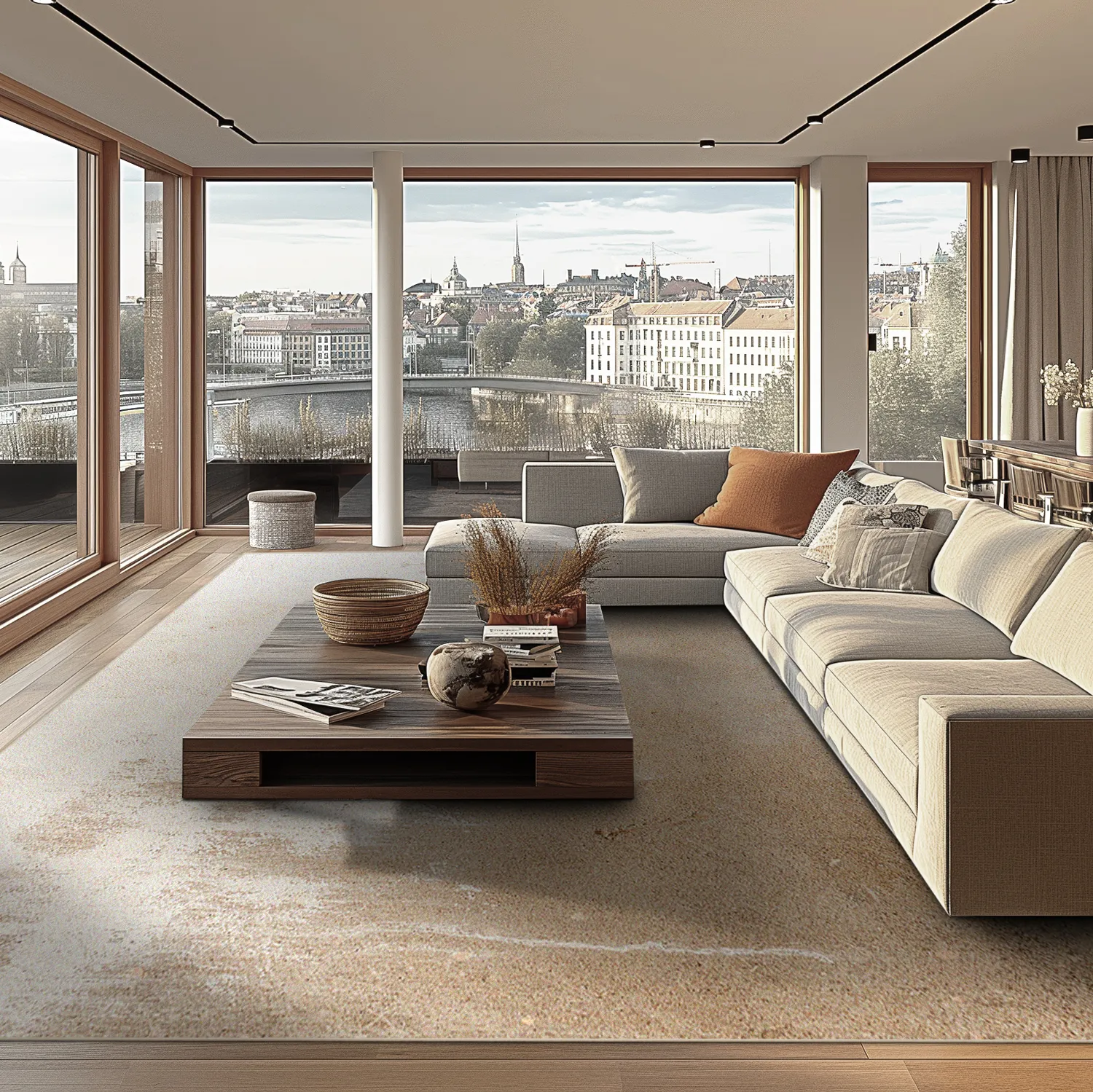 Alfombra Wilton - Bornos (gris/beige)