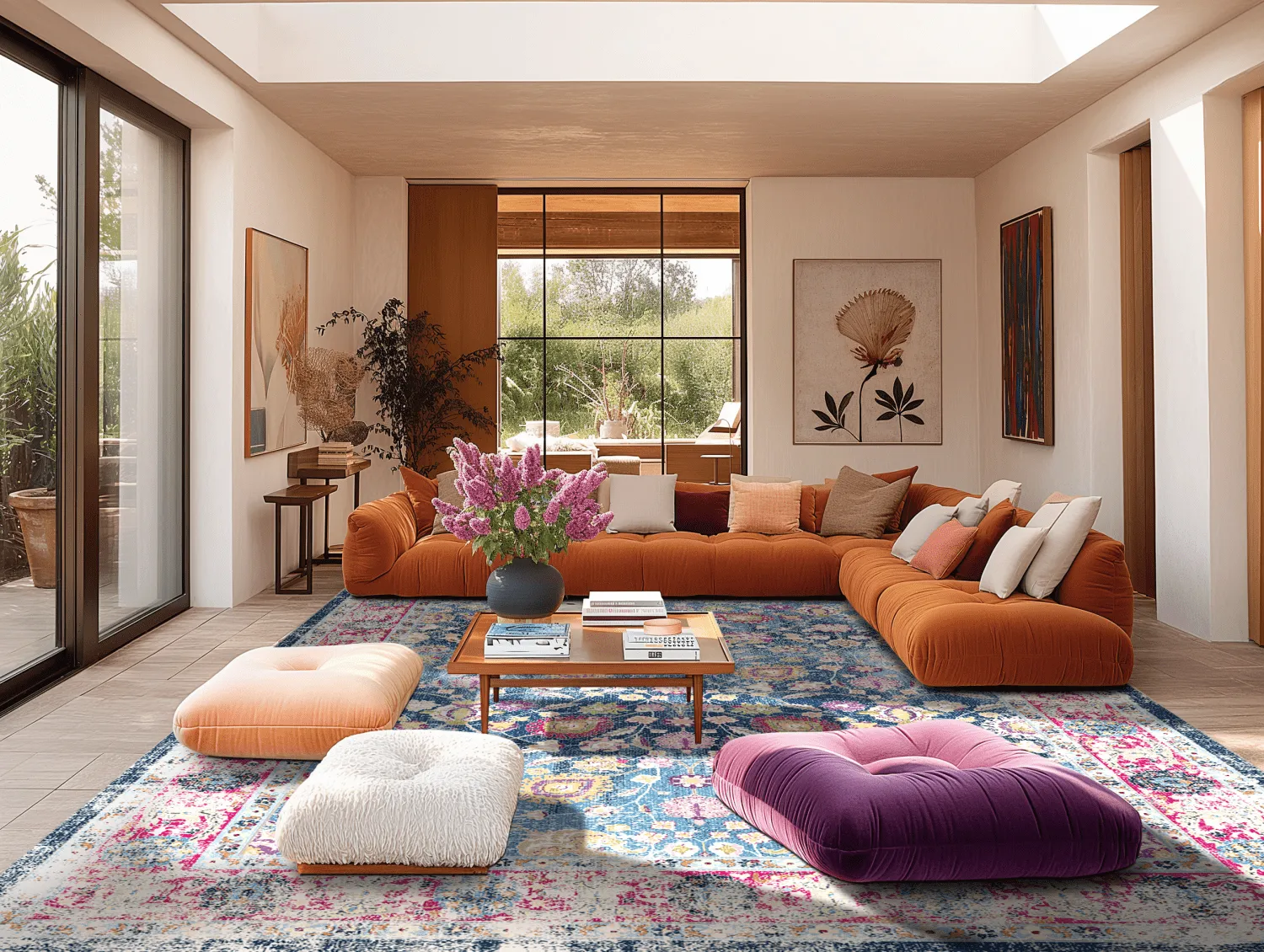 Alfombra Wilton - Bouhjar (azul/rosa/multi)