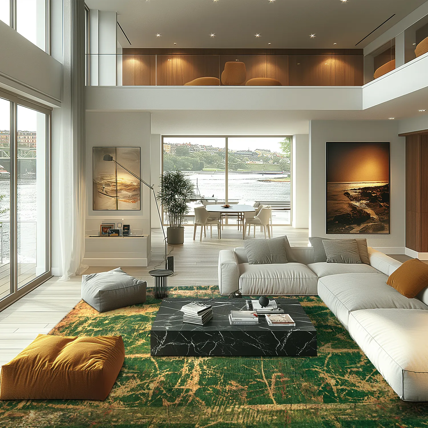 Alfombra Wilton - Cantoria (beige/verde)