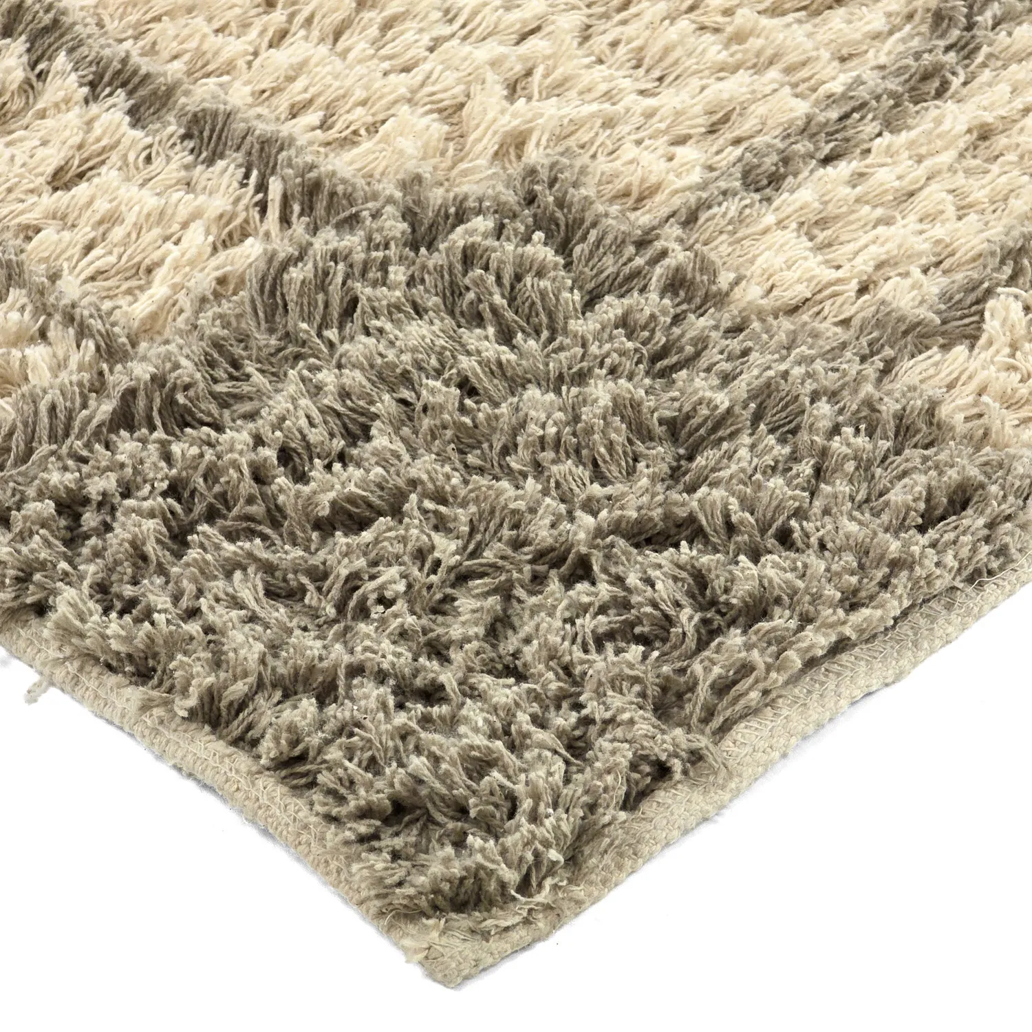 Alfombras de pelo largo - Cataya Natural Cotton Shaggy (beige/topo)